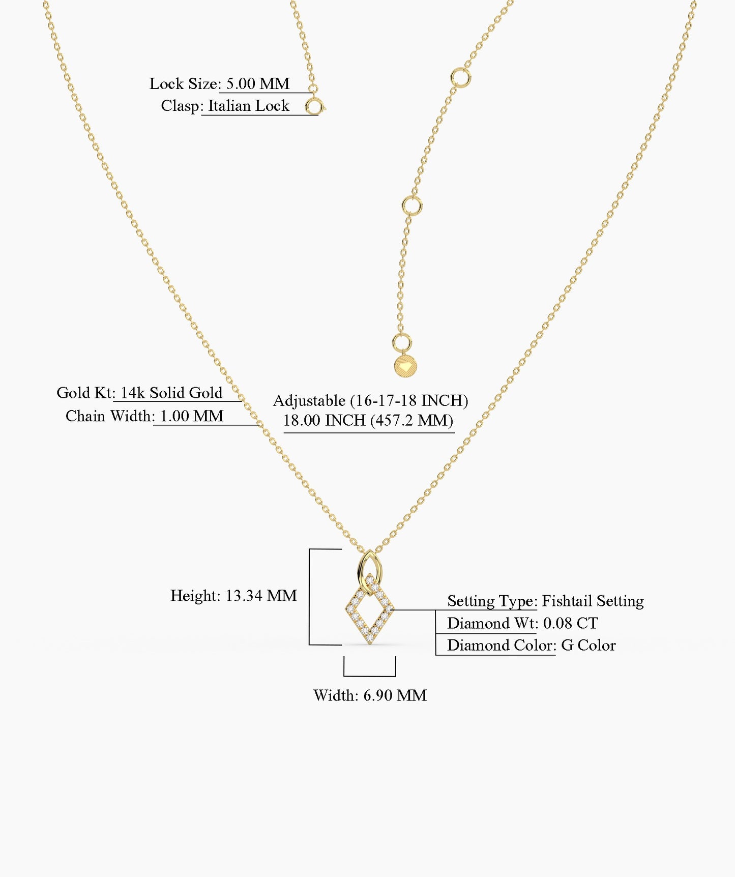 Gold & Diamond Openwork Necklace