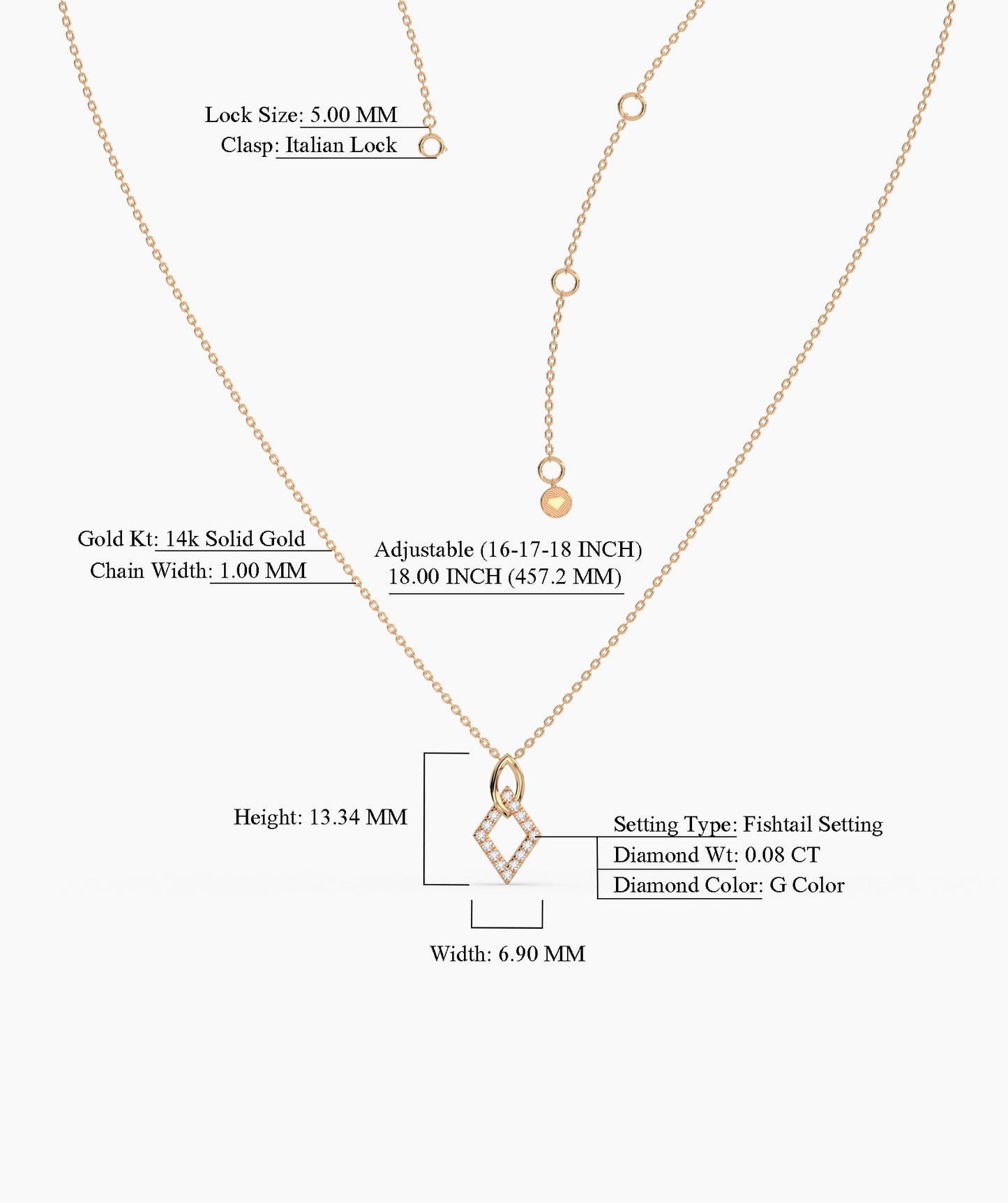 Gold & Diamond Openwork Necklace