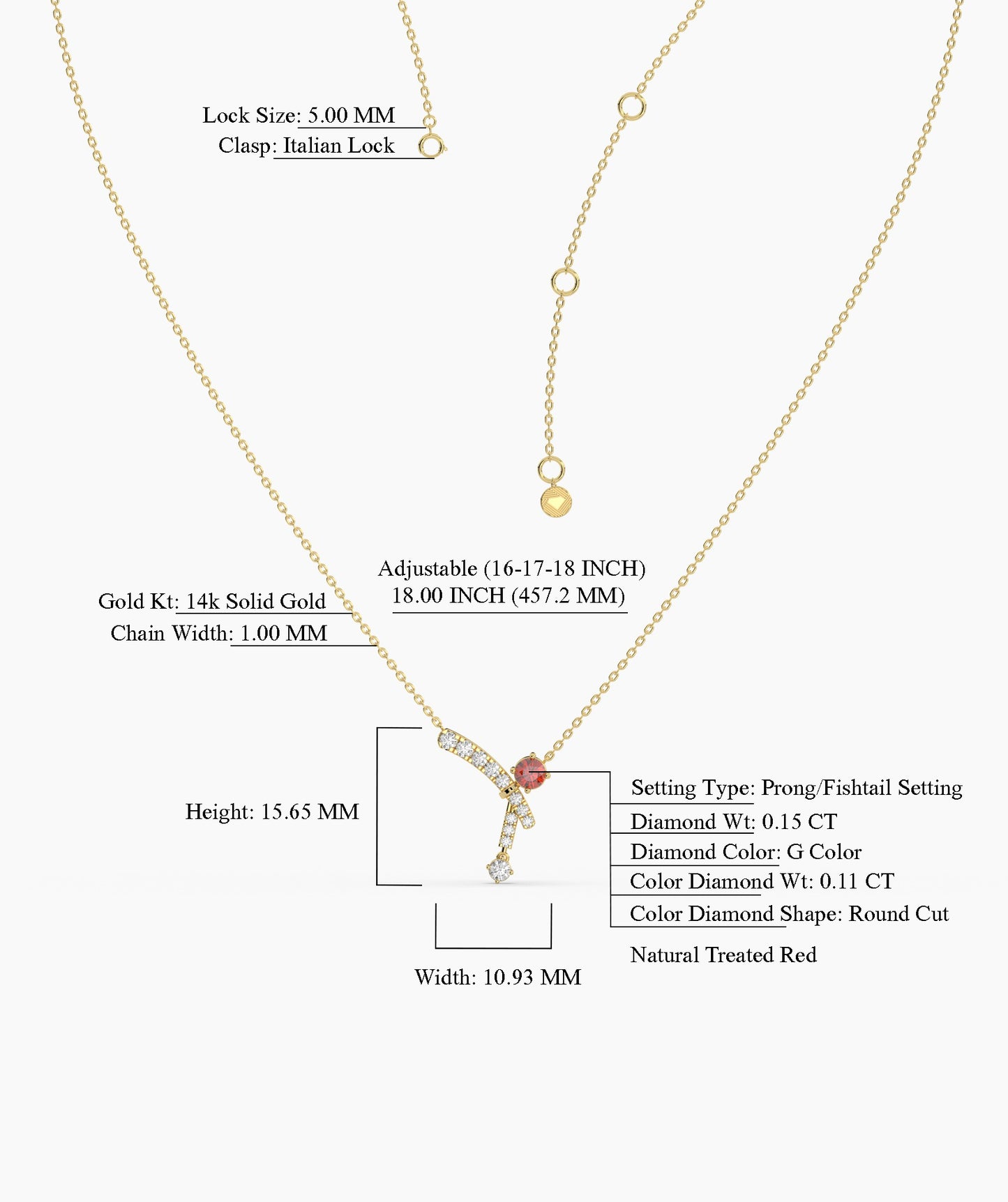 Spark of Passion 14K Gold Necklace