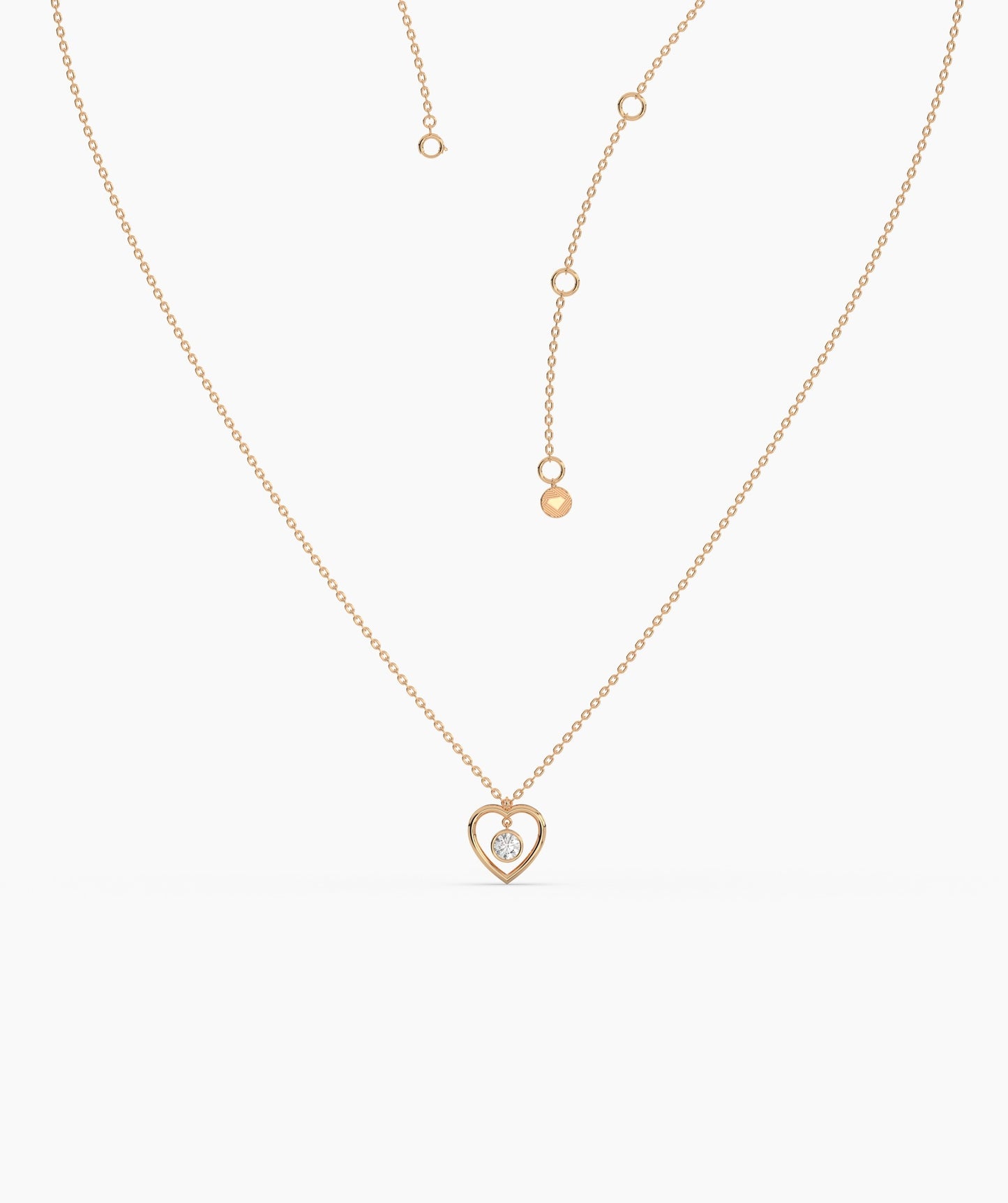 Heart Necklace with Diamond