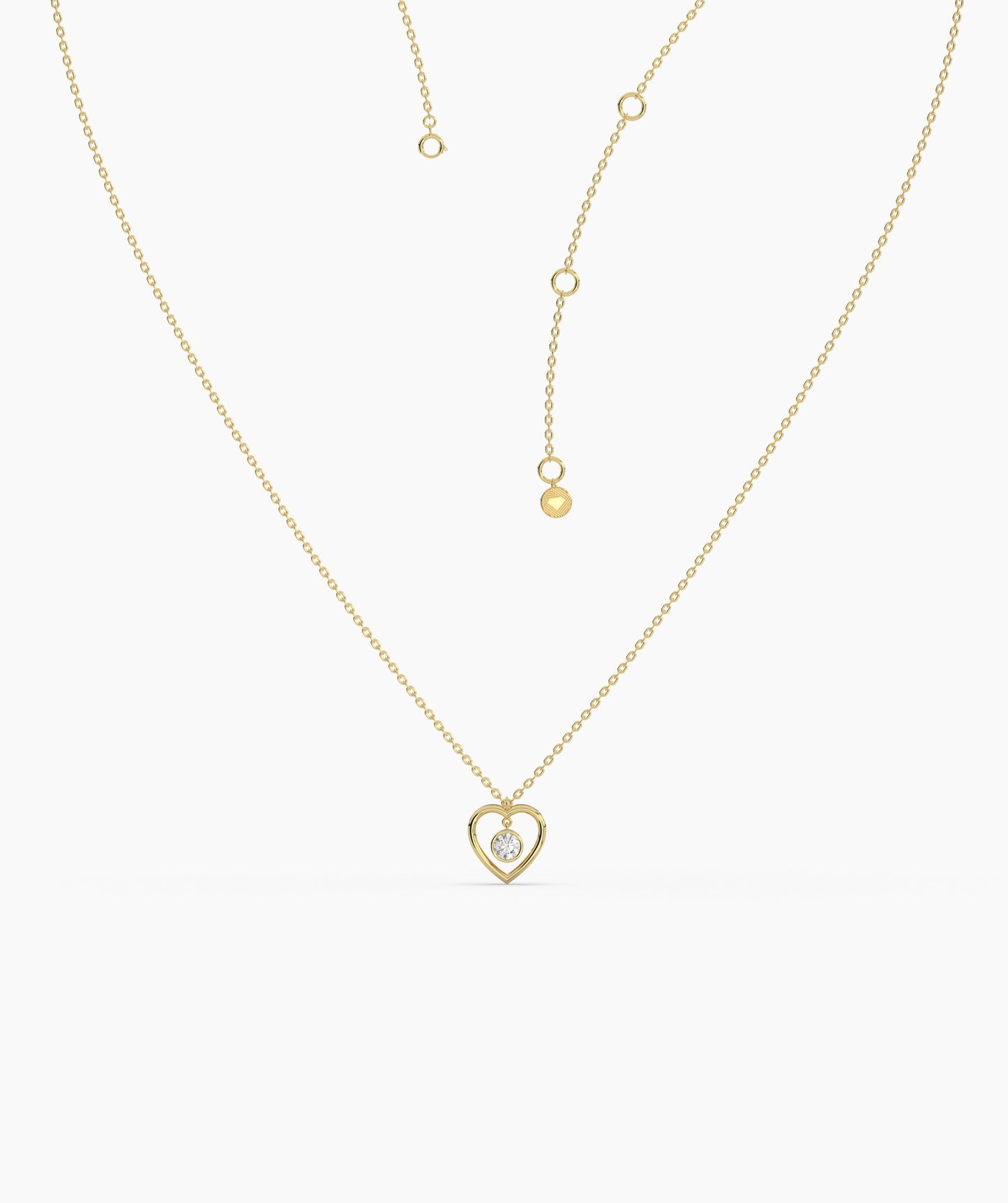 Heart Necklace with Diamond