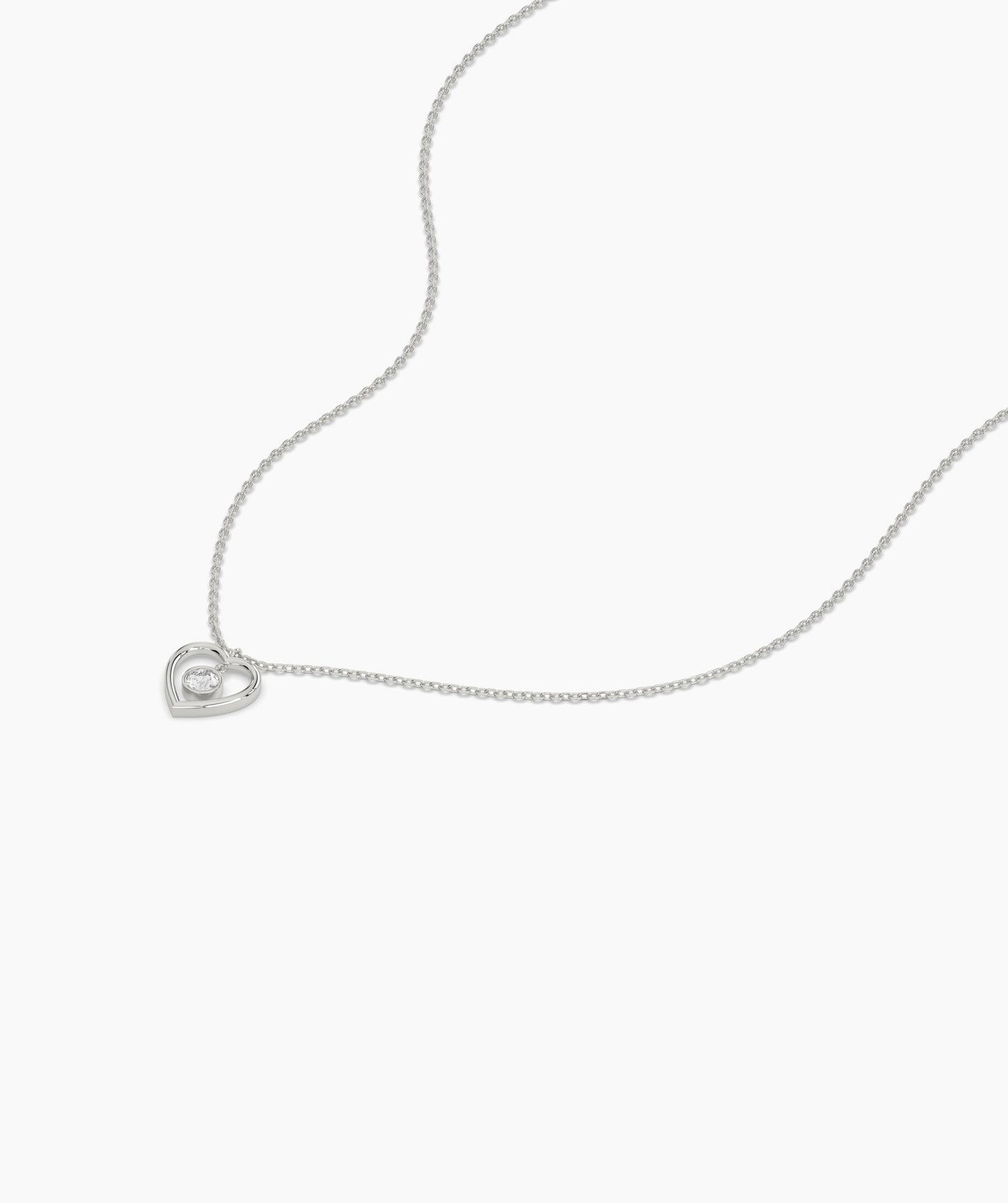 Heart Necklace with Diamond