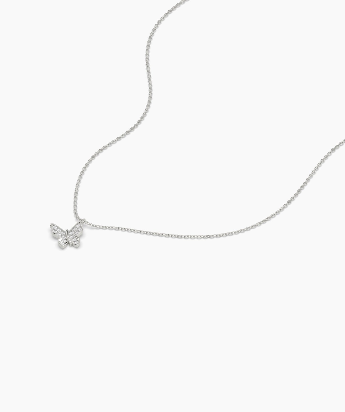 Sparkling Wings 14K Gold Butterfly Pendant