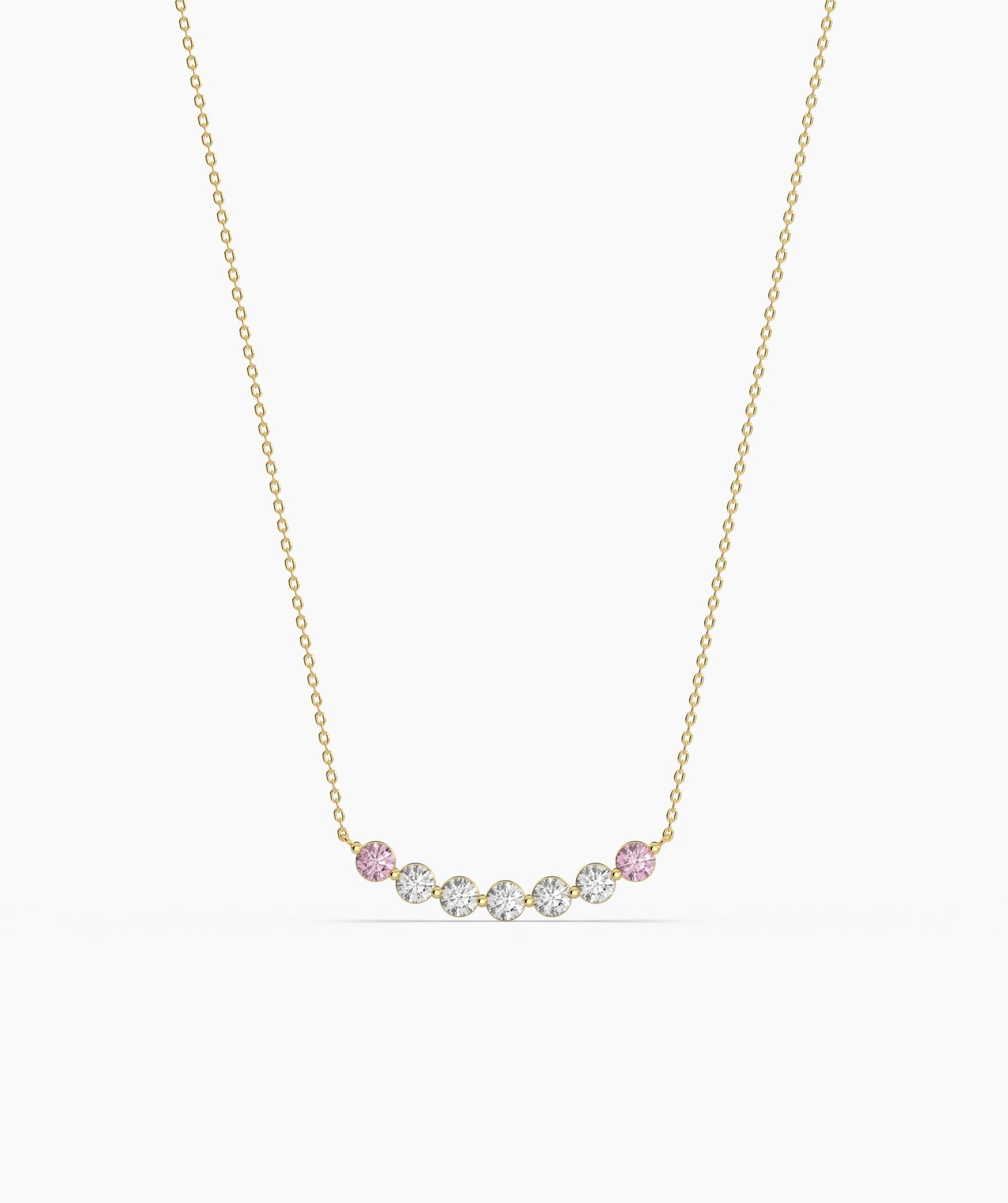 Soft Glow Curved Bar Necklace