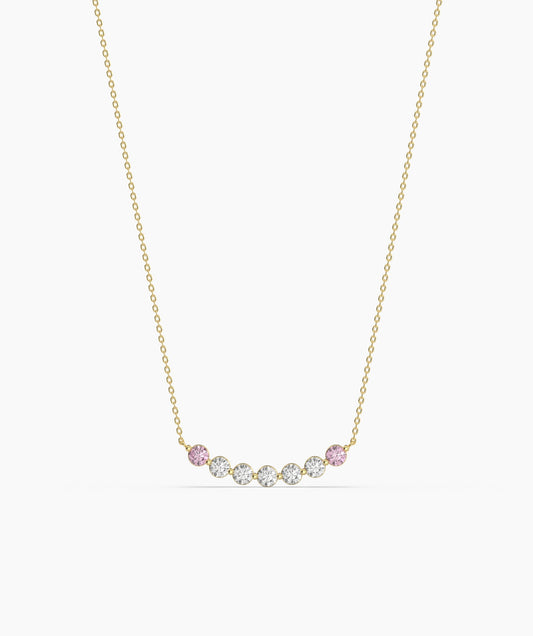 Soft Glow Curved Bar Necklace