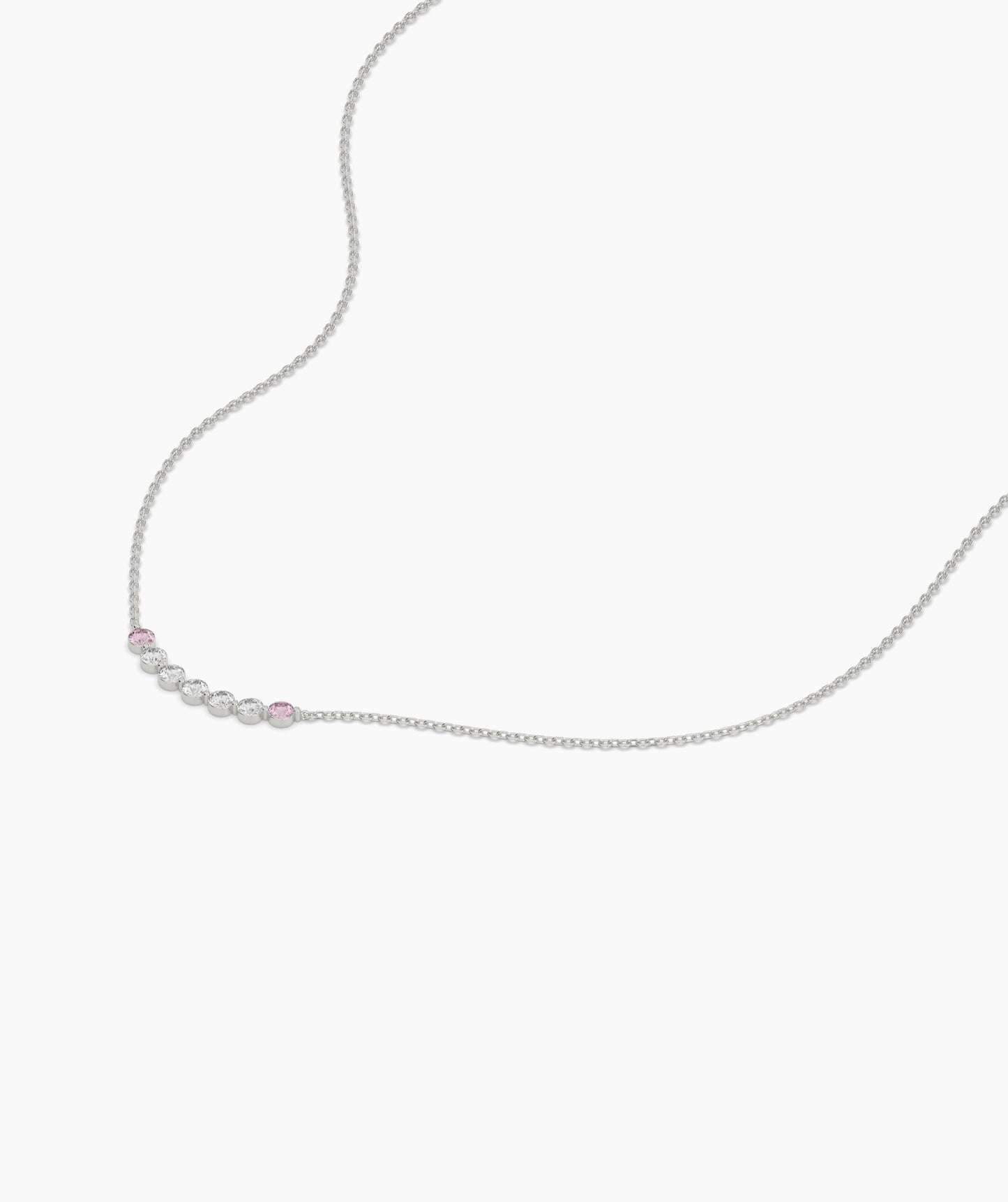 Soft Glow Curved Bar Necklace