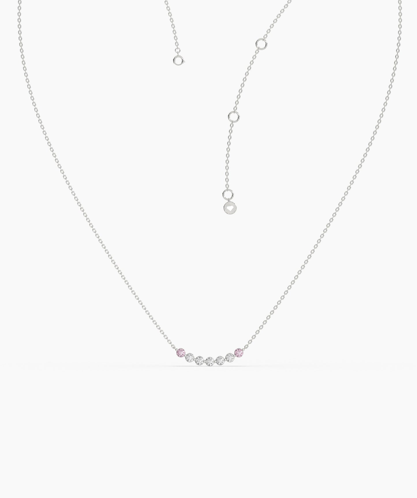 Soft Glow Curved Bar Necklace