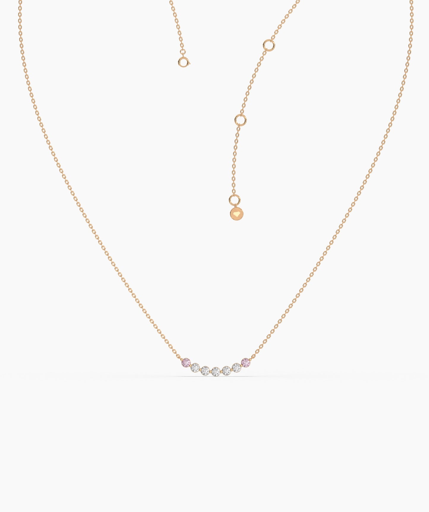 Soft Glow Curved Bar Necklace