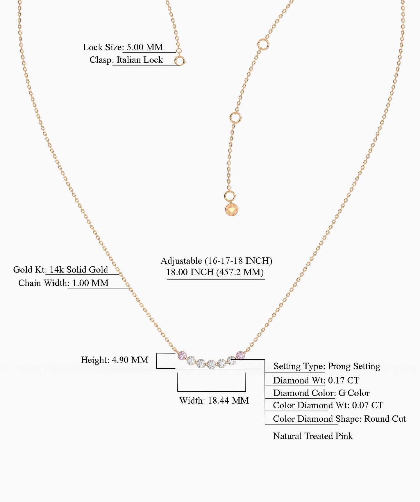 Soft Glow Curved Bar Necklace