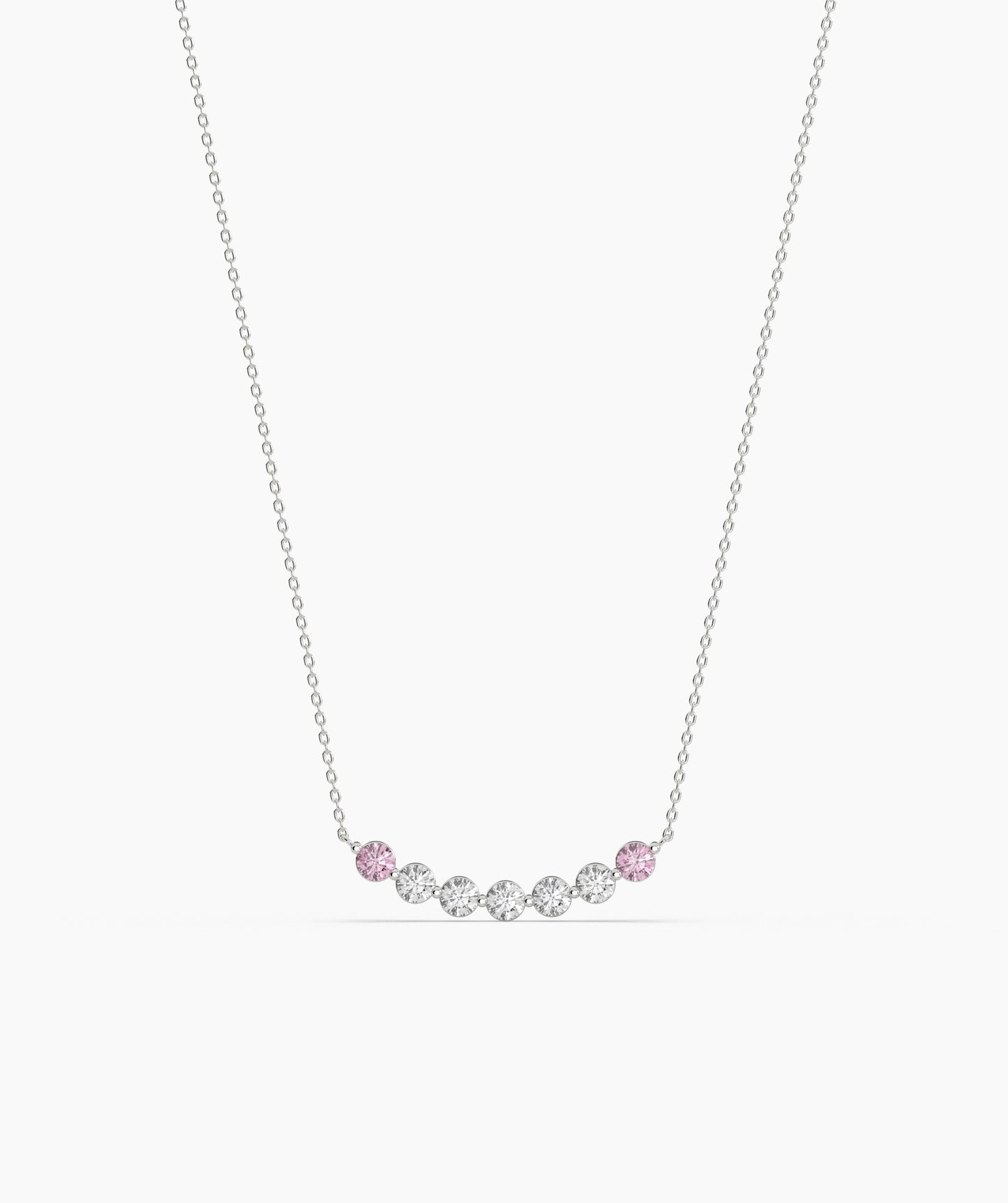Soft Glow Curved Bar Necklace