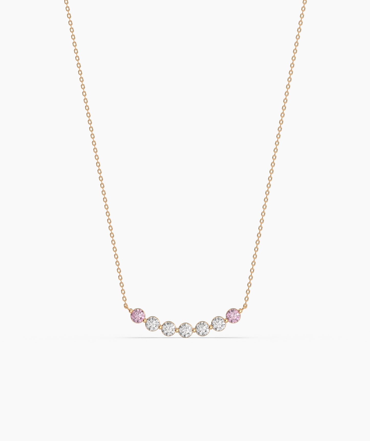 Soft Glow Curved Bar Necklace