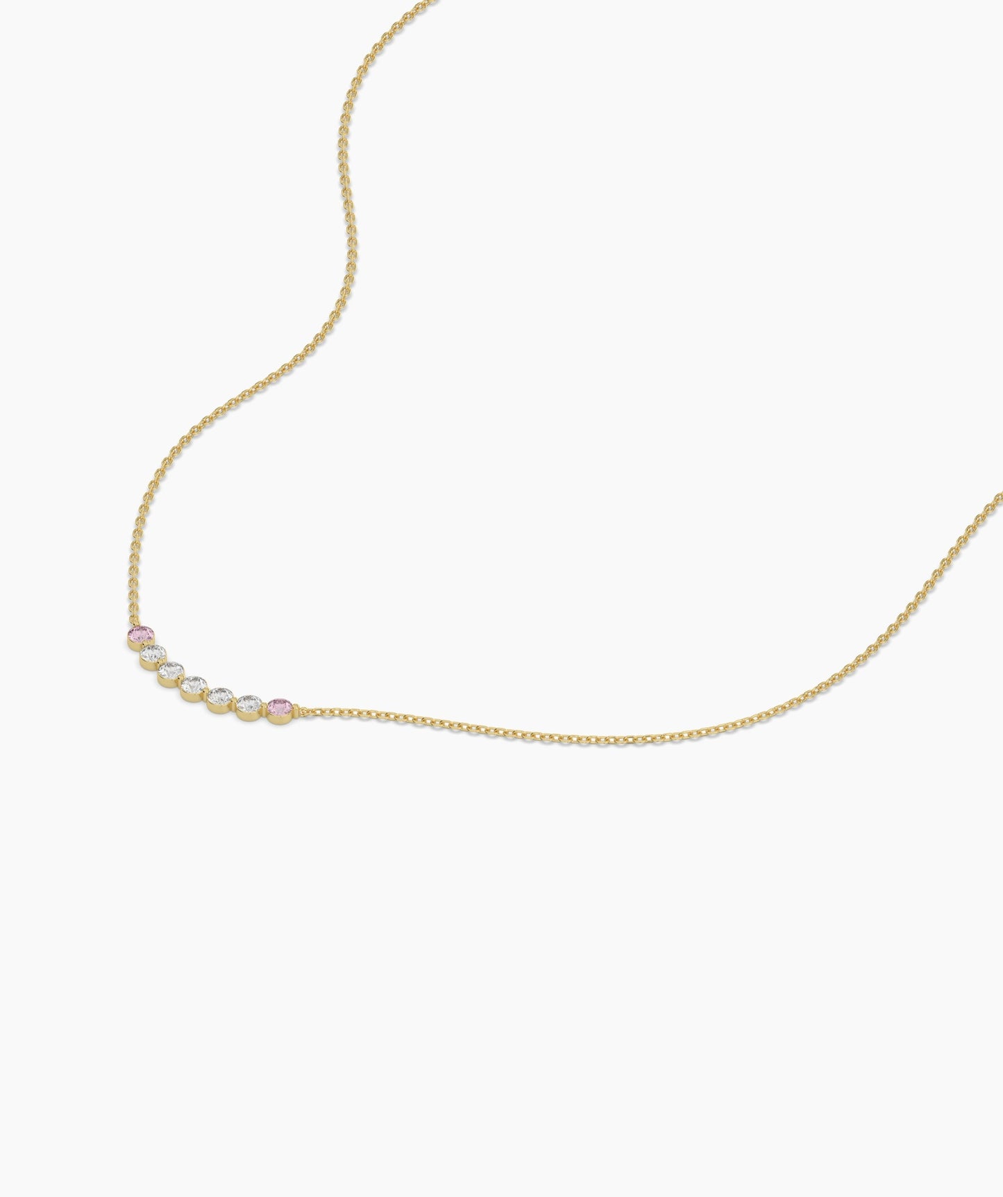 Soft Glow Curved Bar Necklace