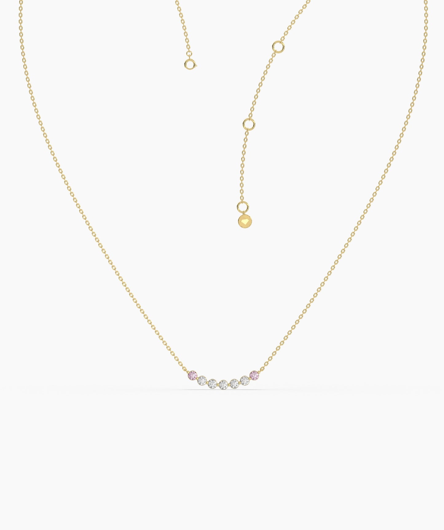 Soft Glow Curved Bar Necklace