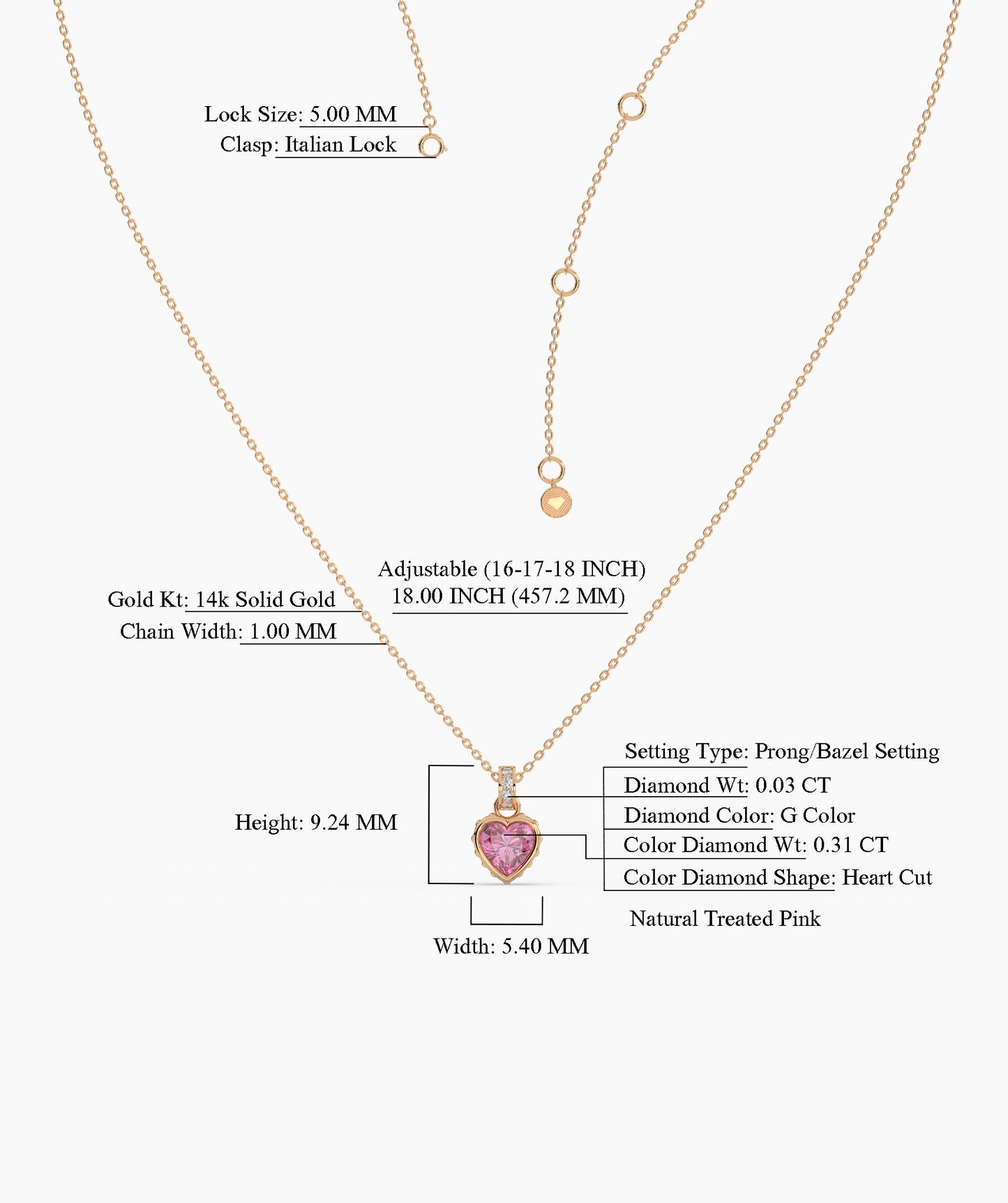 14K Solid Gold Necklace with Vibrant Red Stone