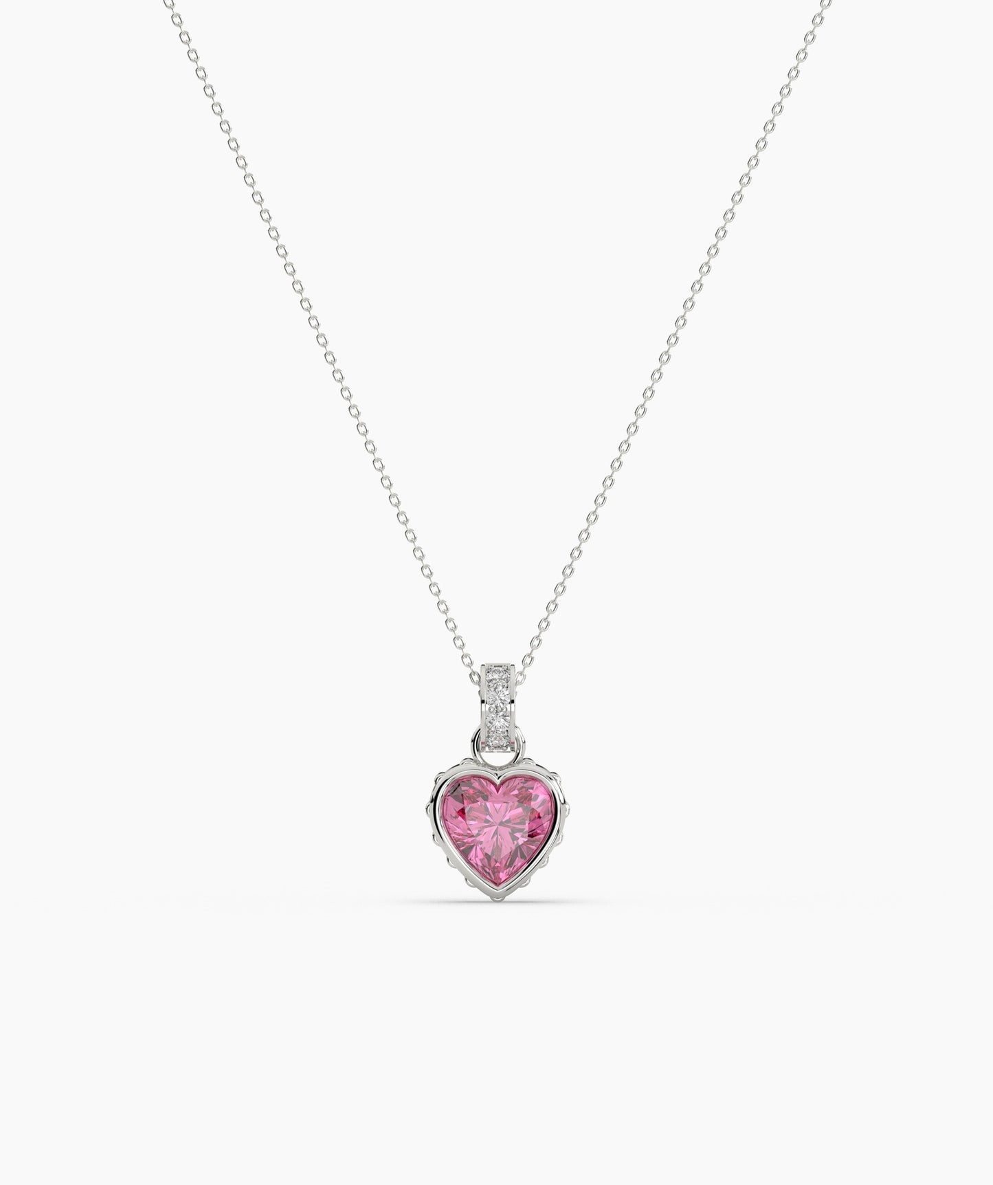 14K Solid Gold Necklace with Vibrant Red Stone