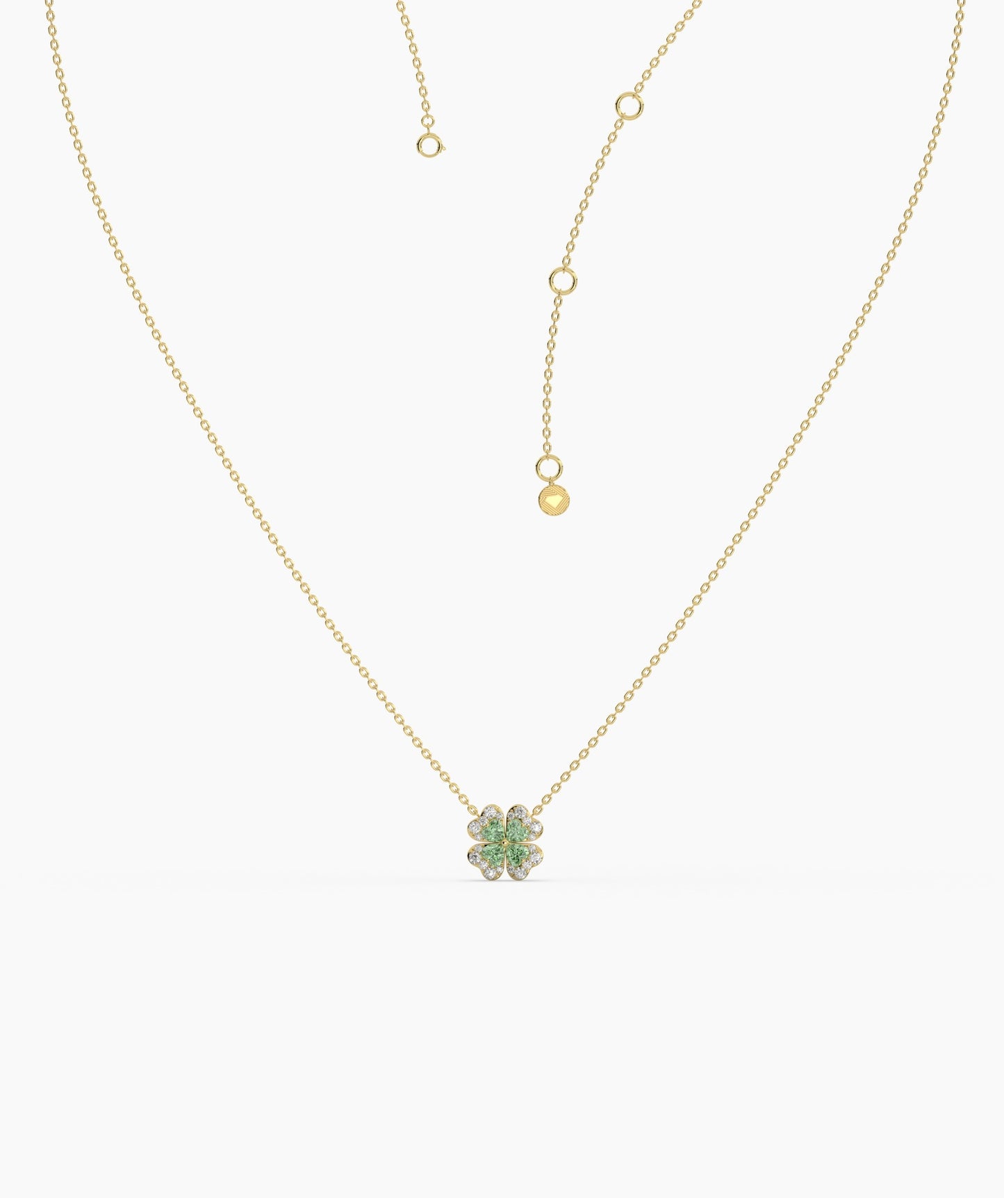 14K Gold Four-Leaf Pendant