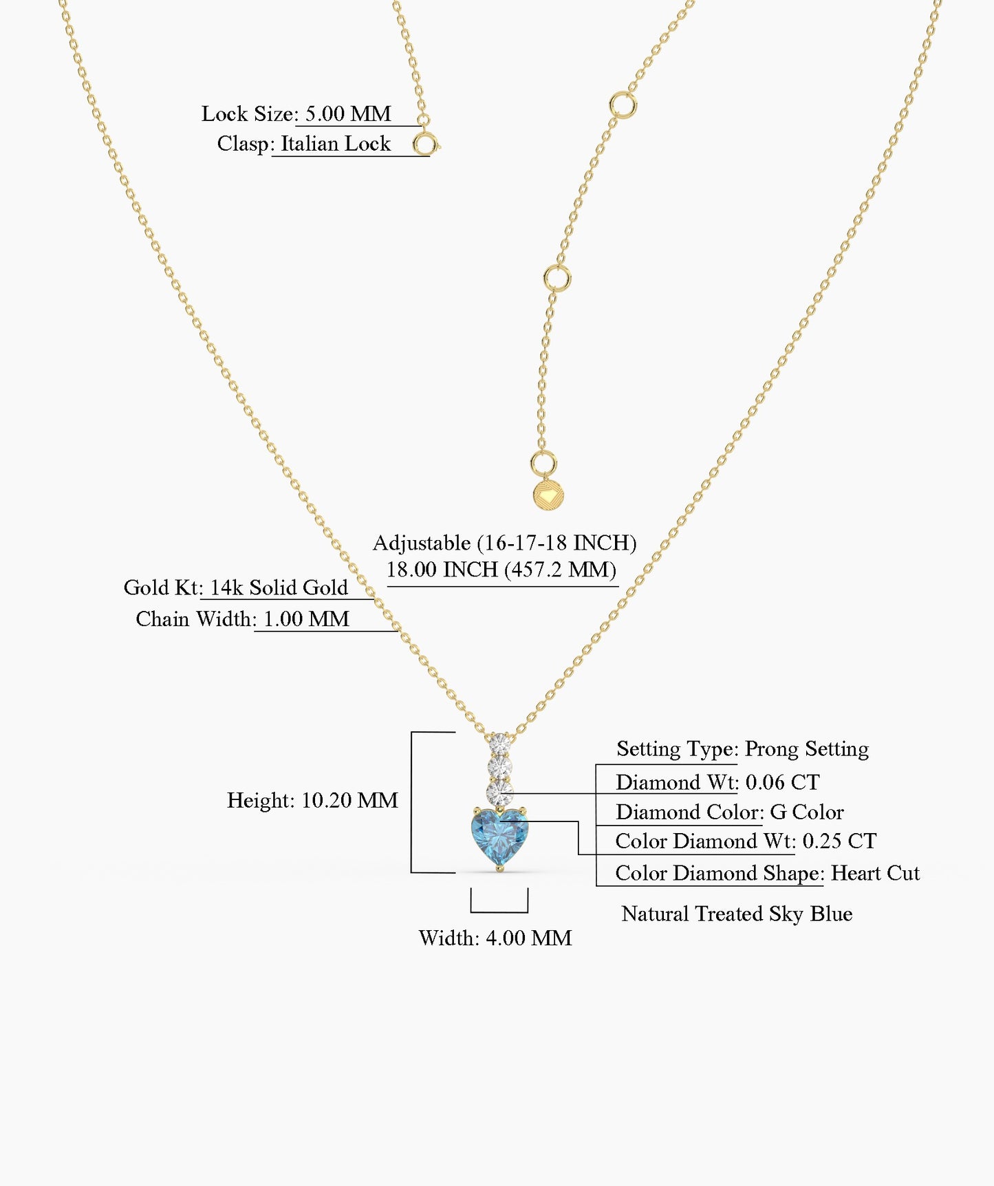 Ocean’s Embrace Heart Necklace