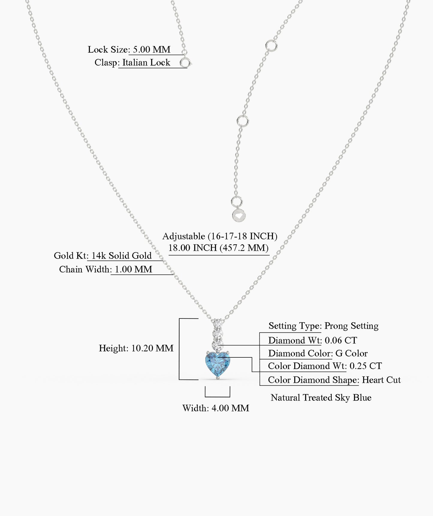 Ocean’s Embrace Heart Necklace