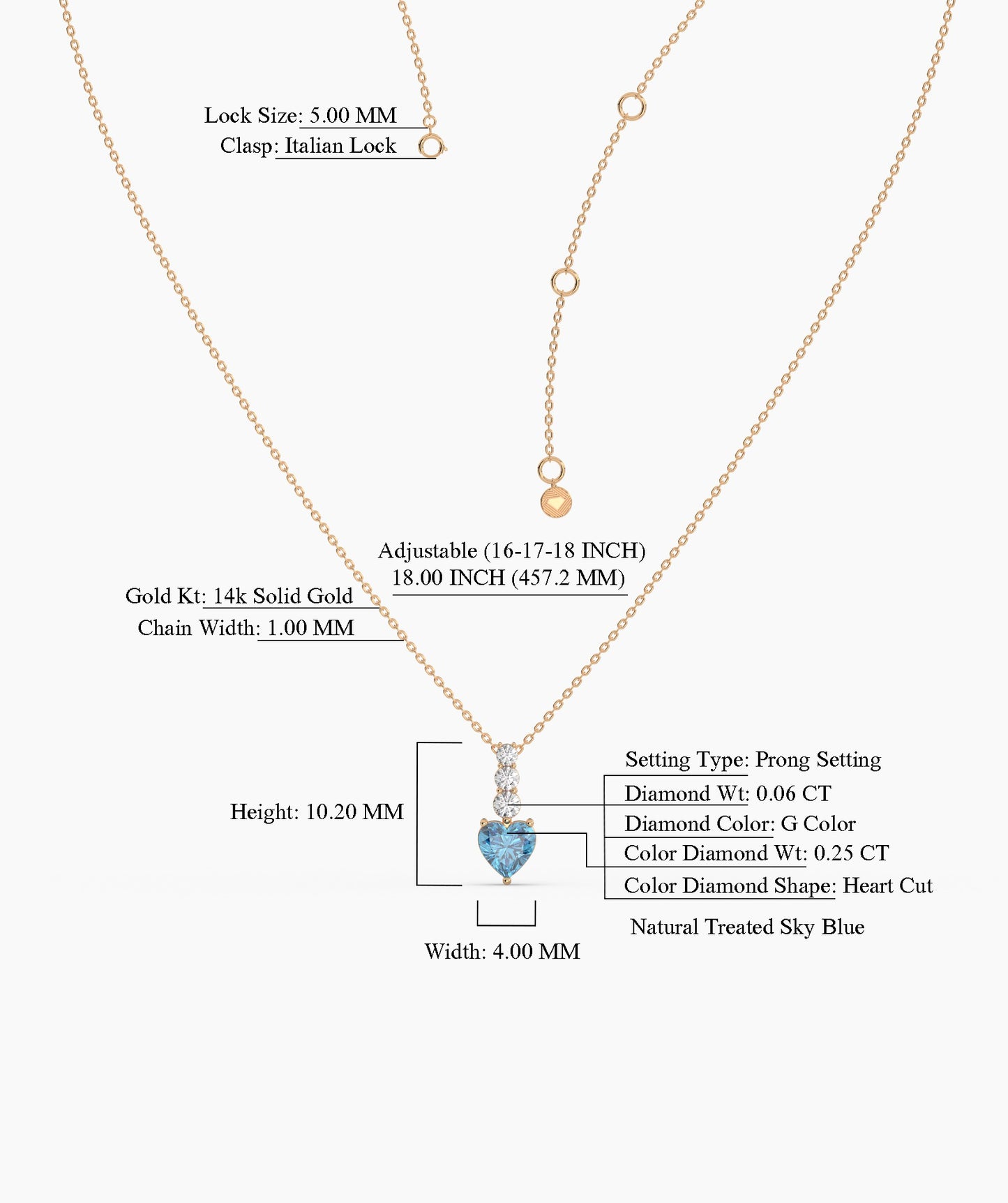 Ocean’s Embrace Heart Necklace