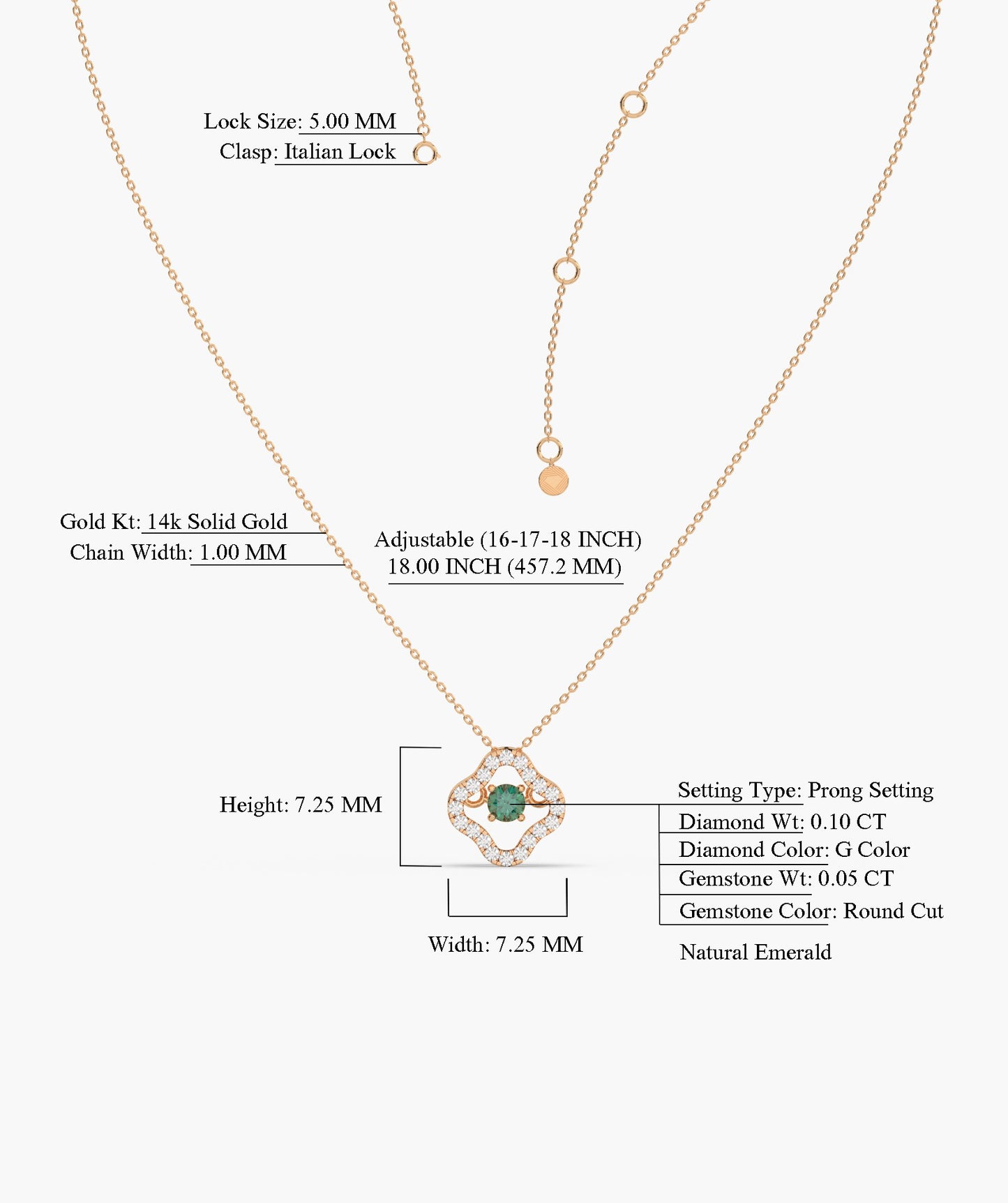 Luxe Clover Glow Necklace