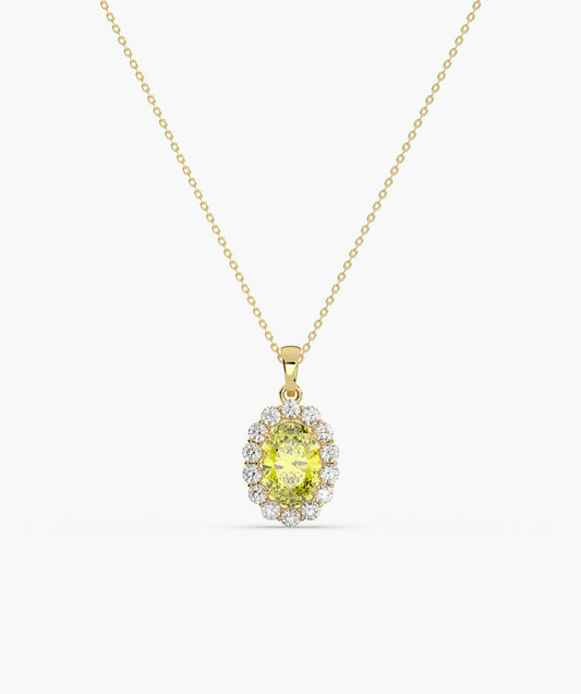 Sunshine Sparkle Oval Pendant