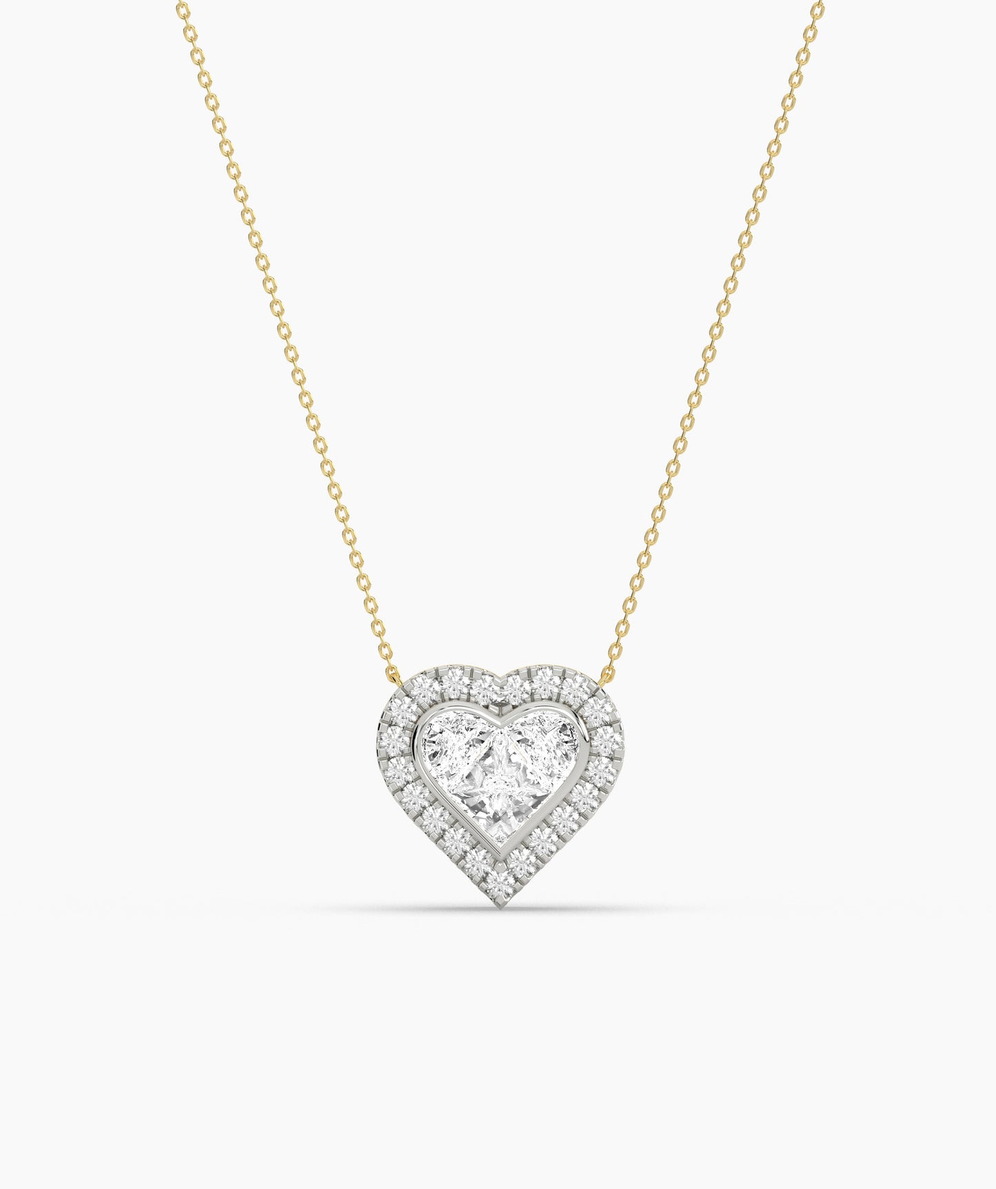 Heart-Shaped Diamond Necklace