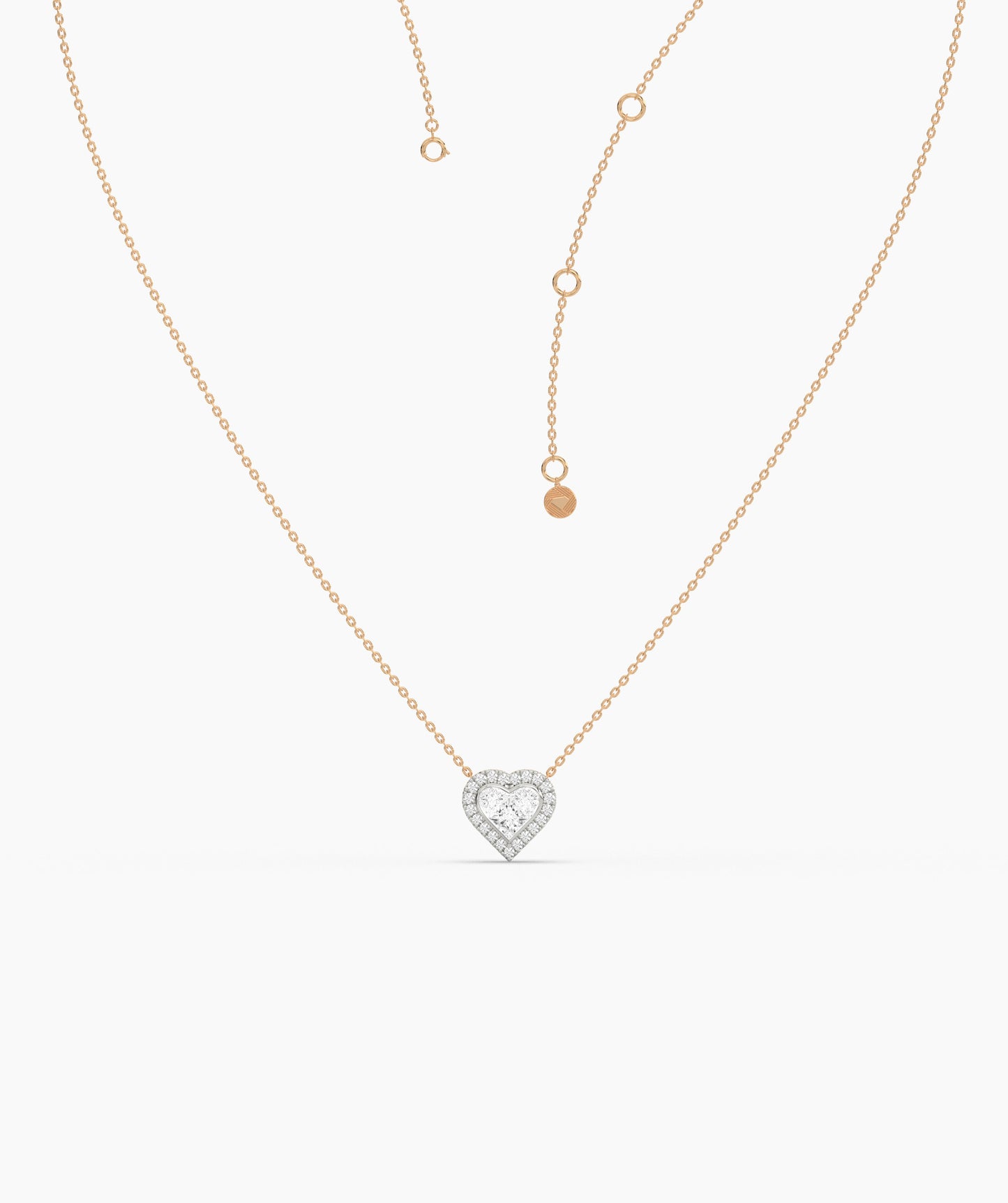 Heart-Shaped Diamond Necklace