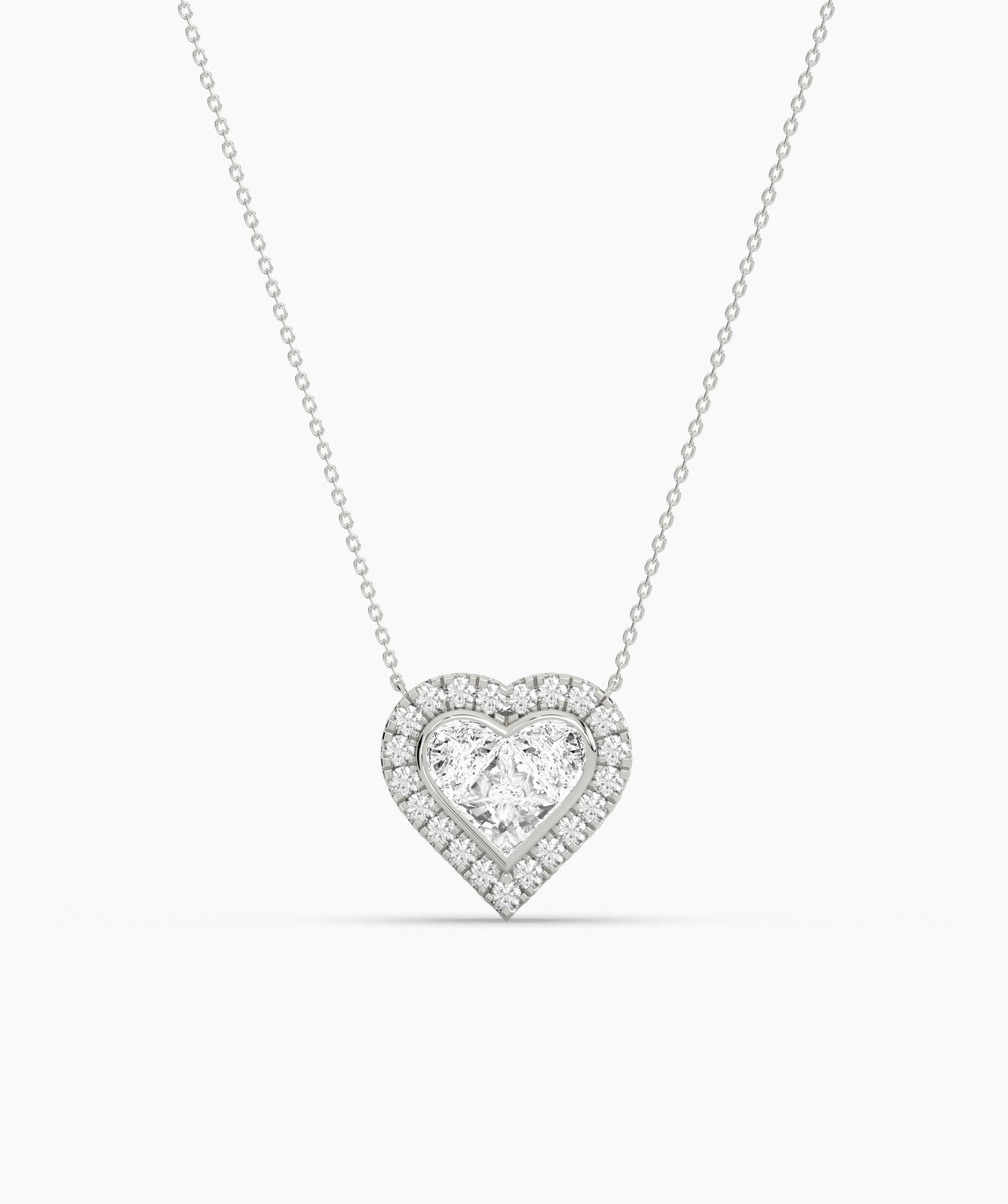 Heart-Shaped Diamond Necklace