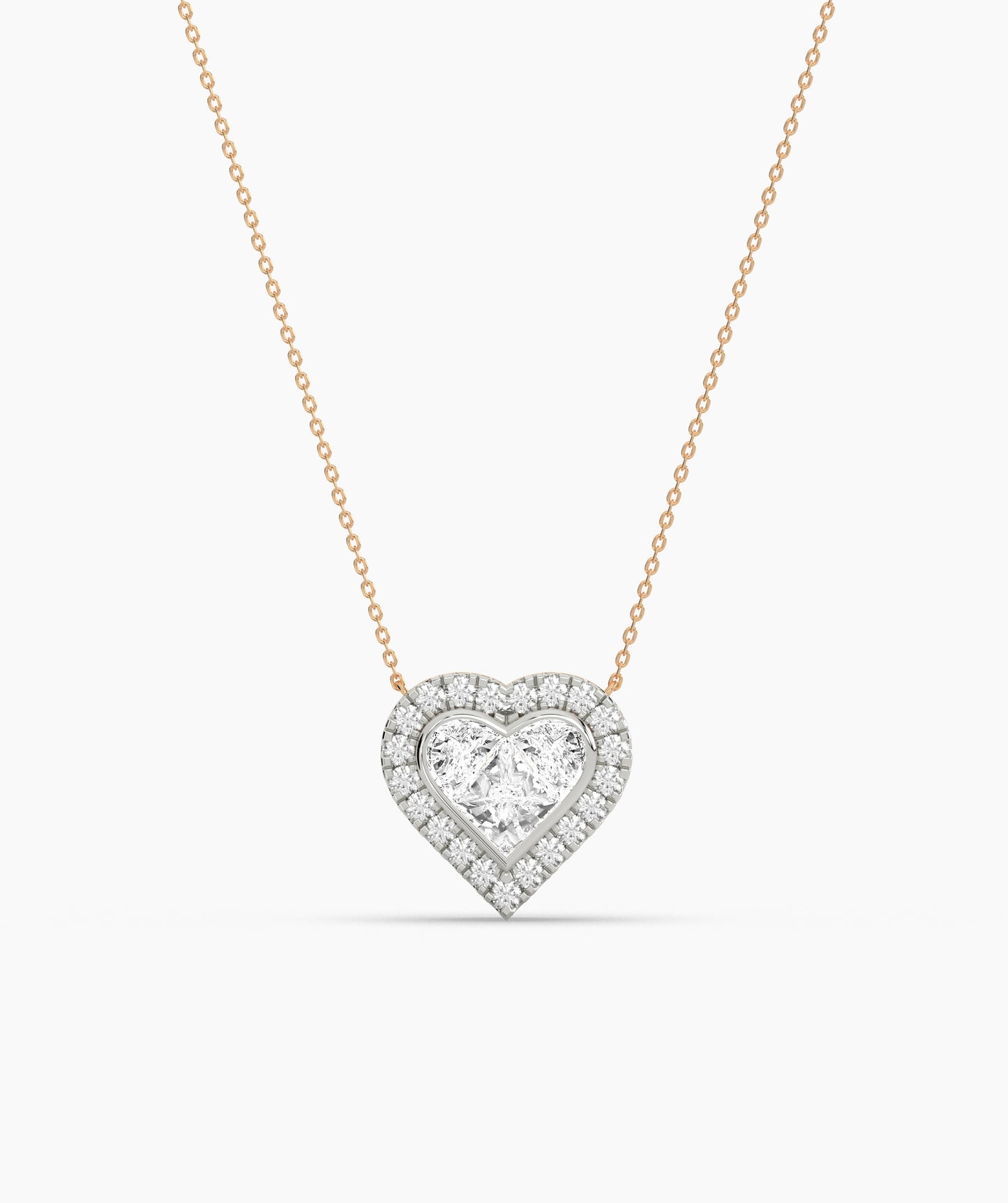 Heart-Shaped Diamond Necklace