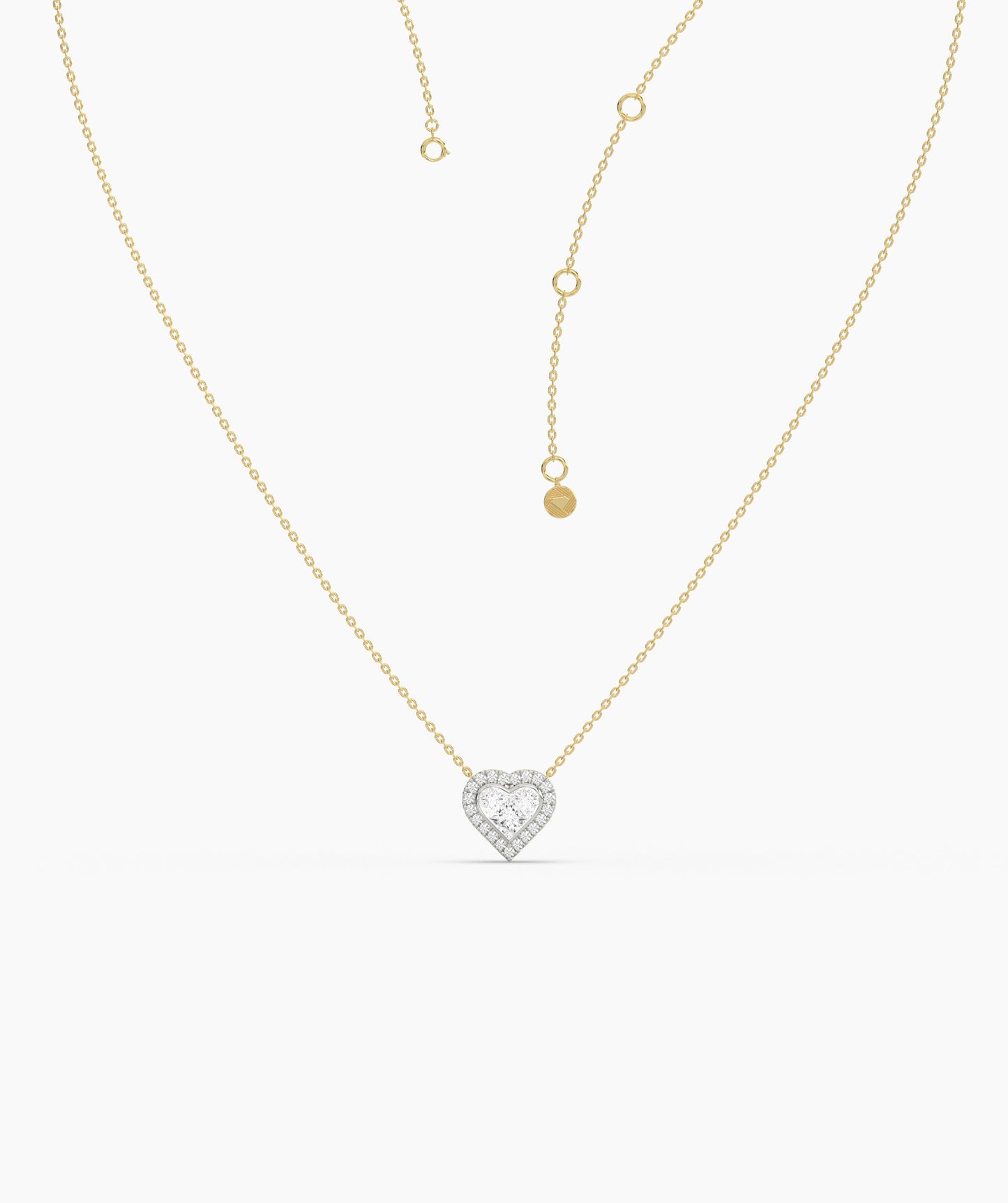 Heart-Shaped Diamond Necklace