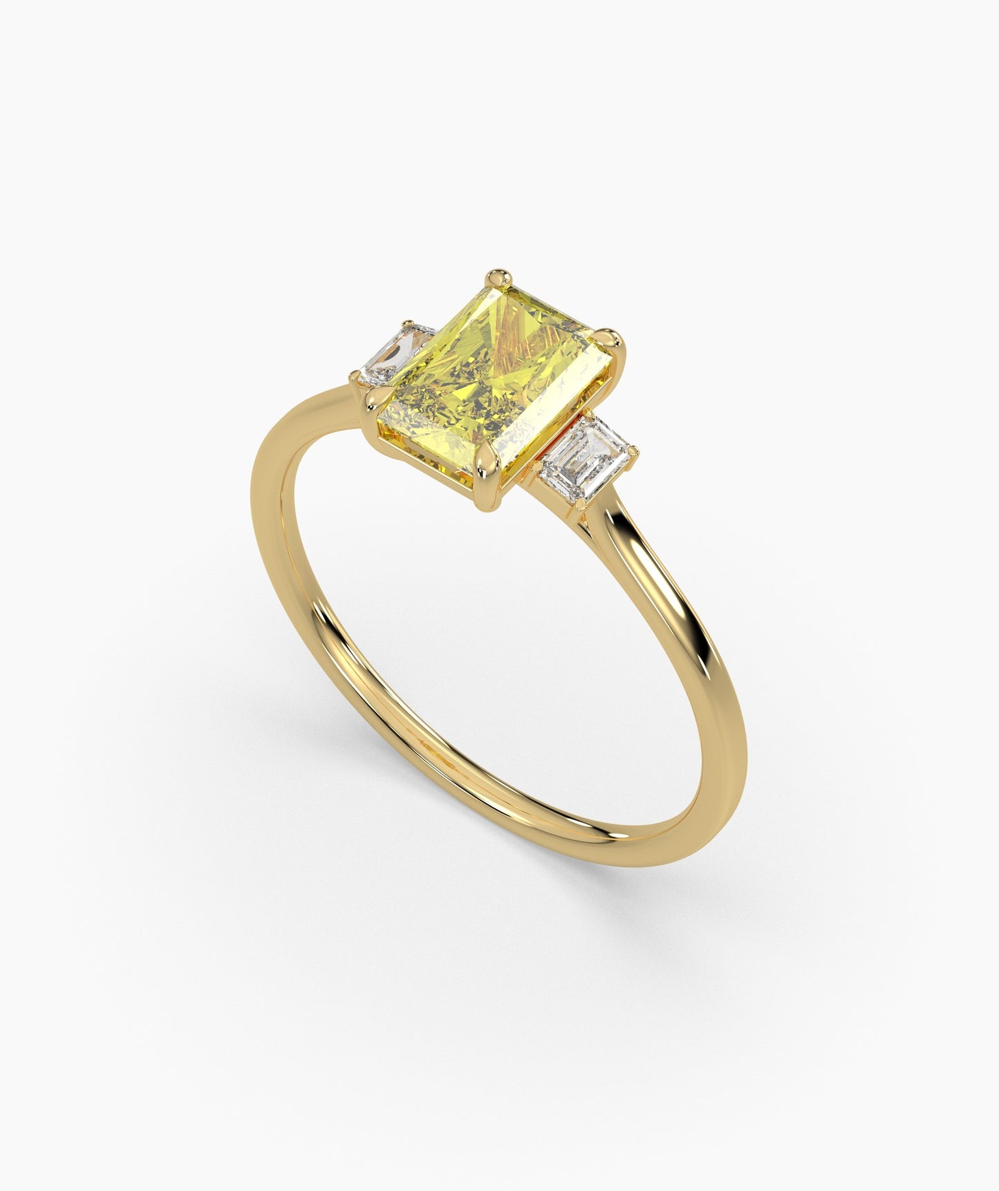 Yellow Radiant-Cut Ring
