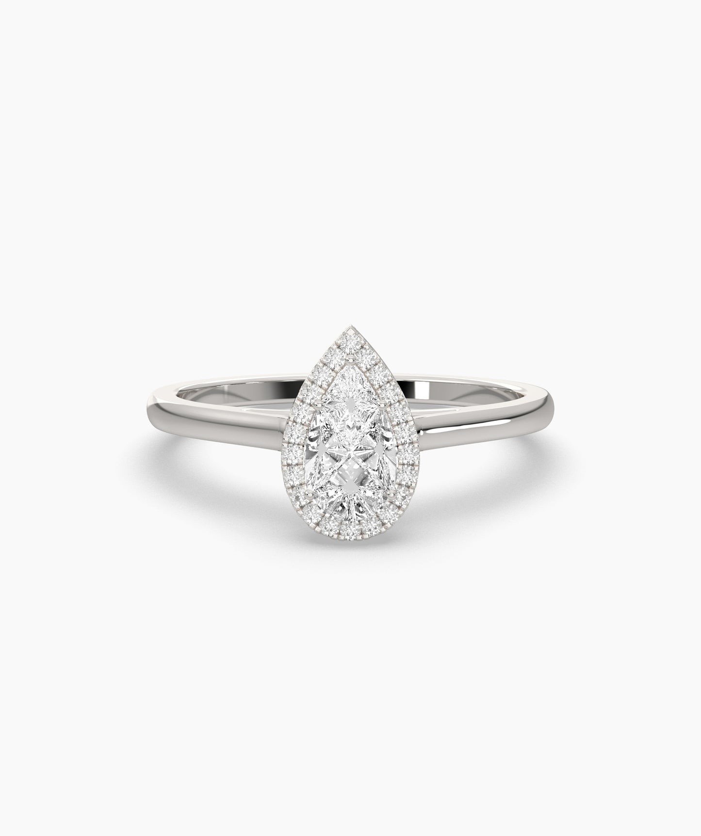 14K Gold Pear Engagement Ring