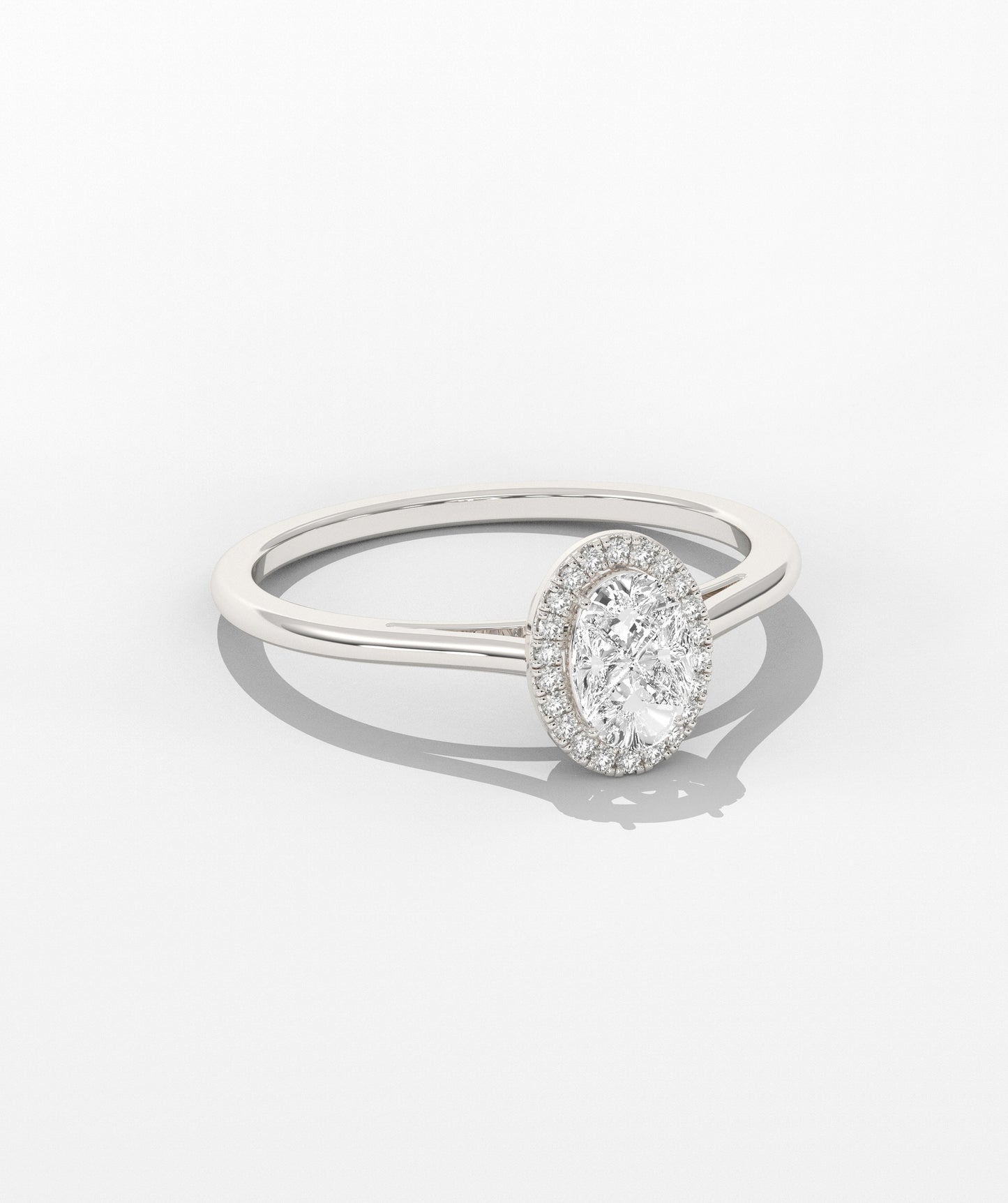 Classic Spark 14K Gold Halo Ring