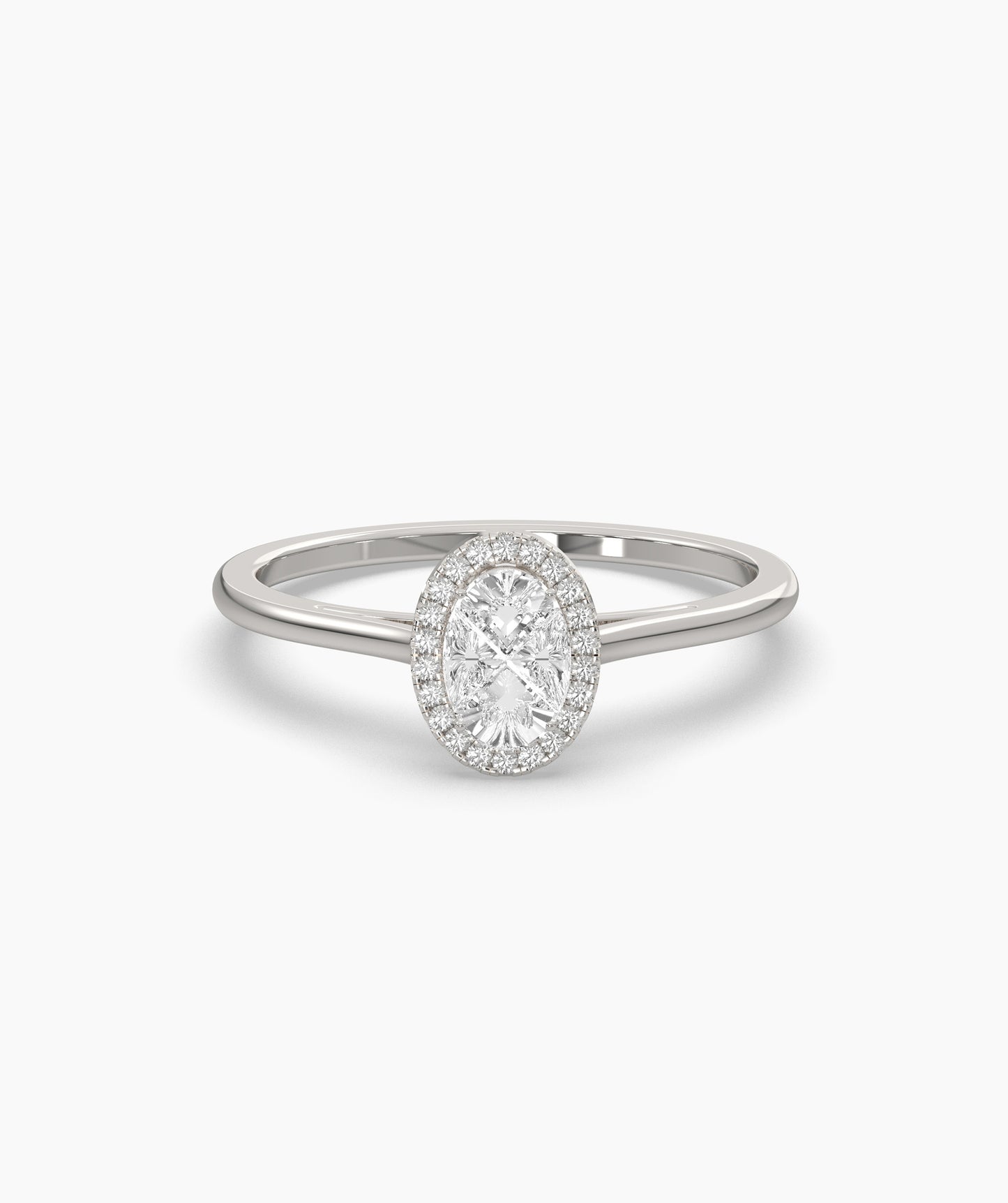 Classic Spark 14K Gold Halo Ring