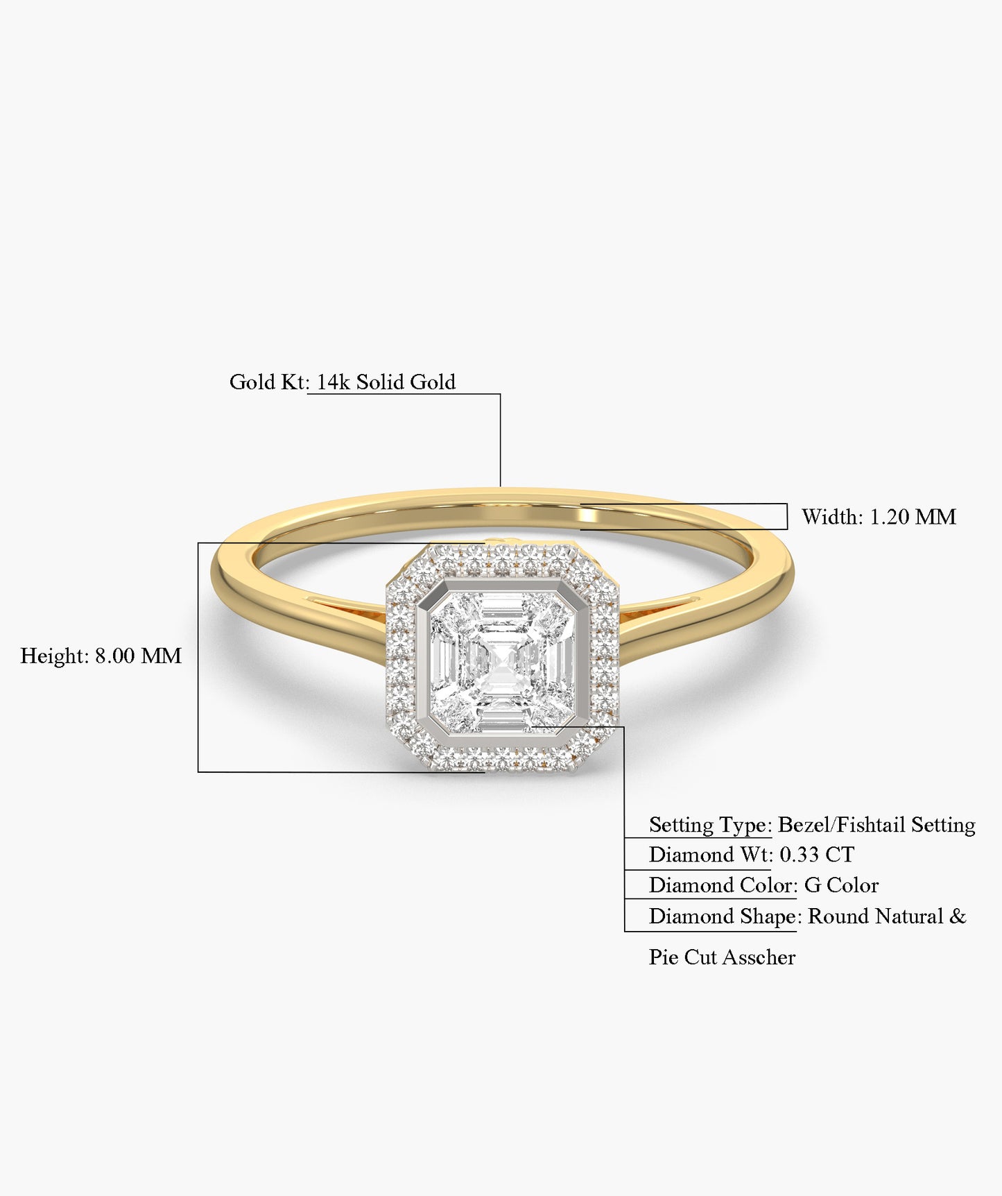 Geometric Spark Halo Ring