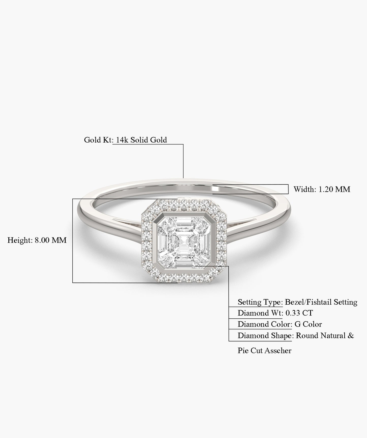 Geometric Spark Halo Ring