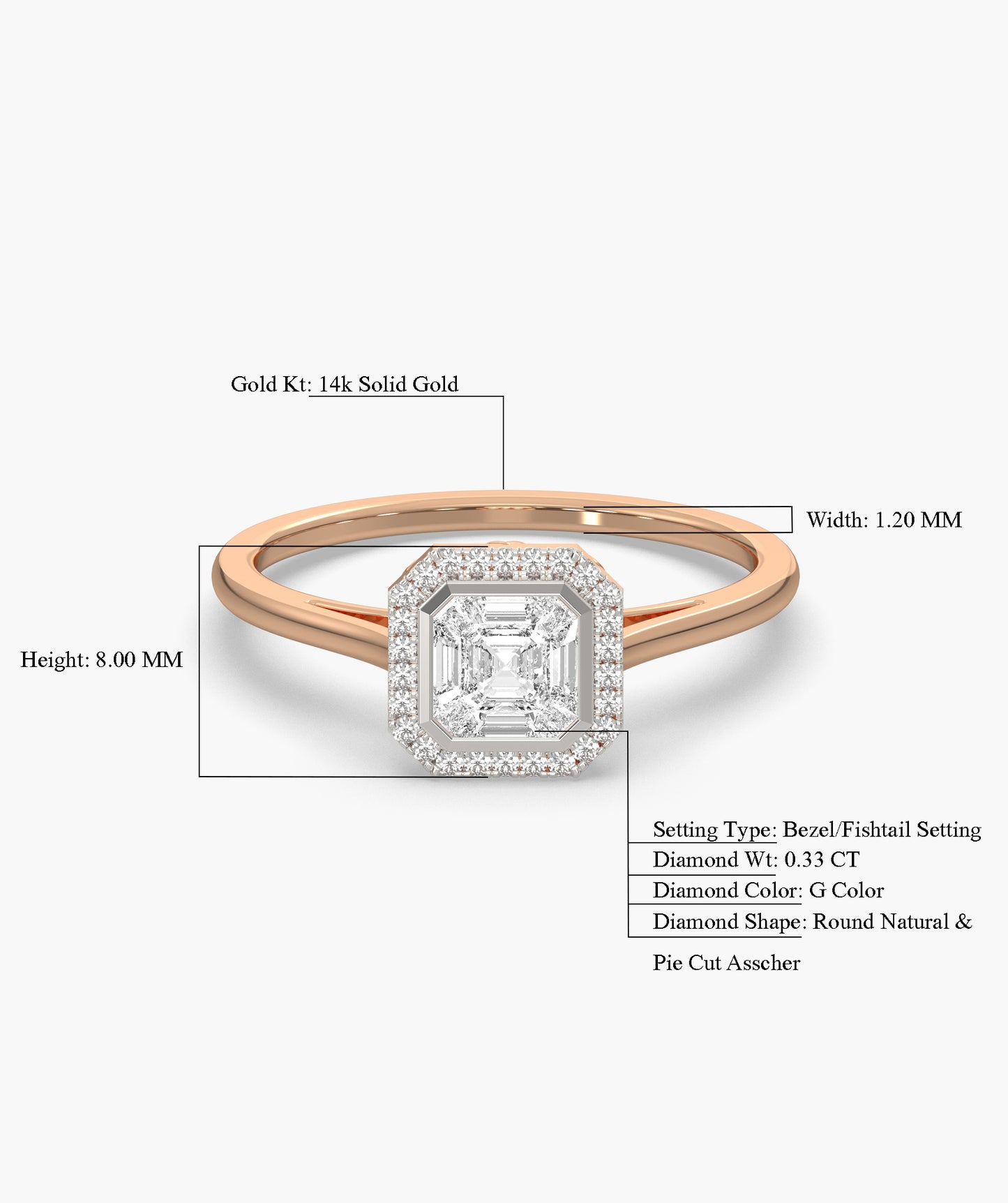 Geometric Spark Halo Ring
