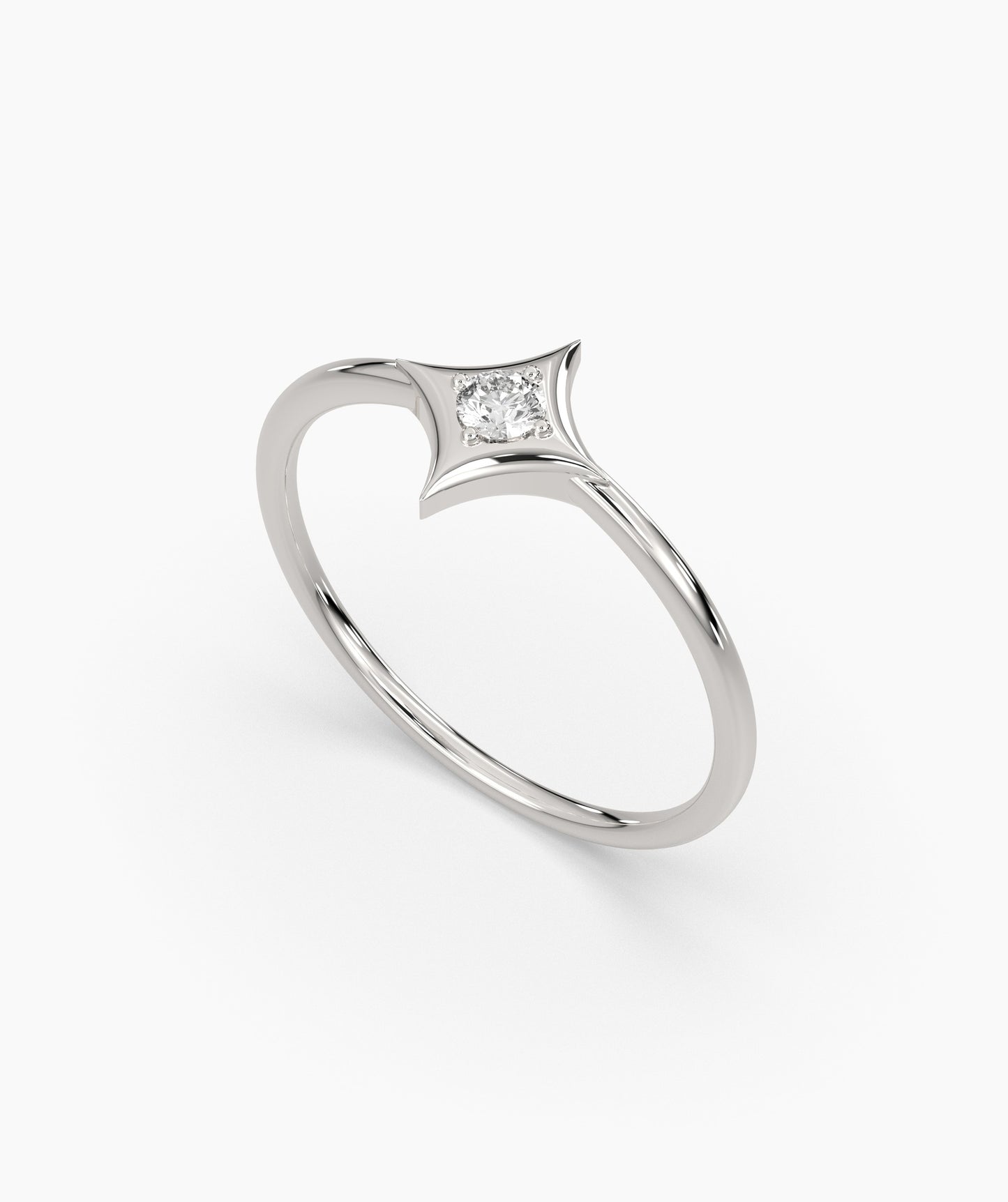 14K Solid Gold Geometric Ring
