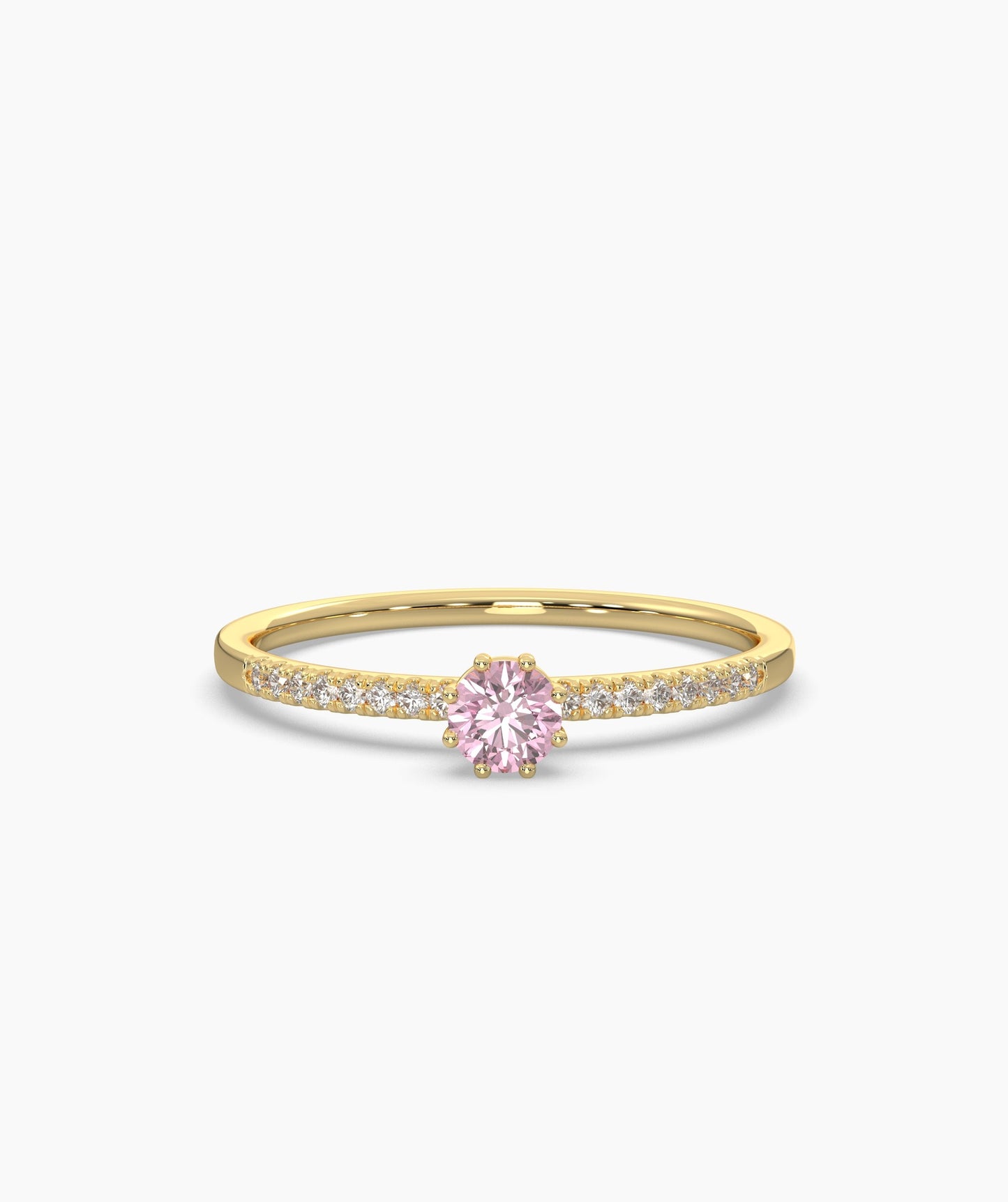 14K Solid Gold Statement Ring