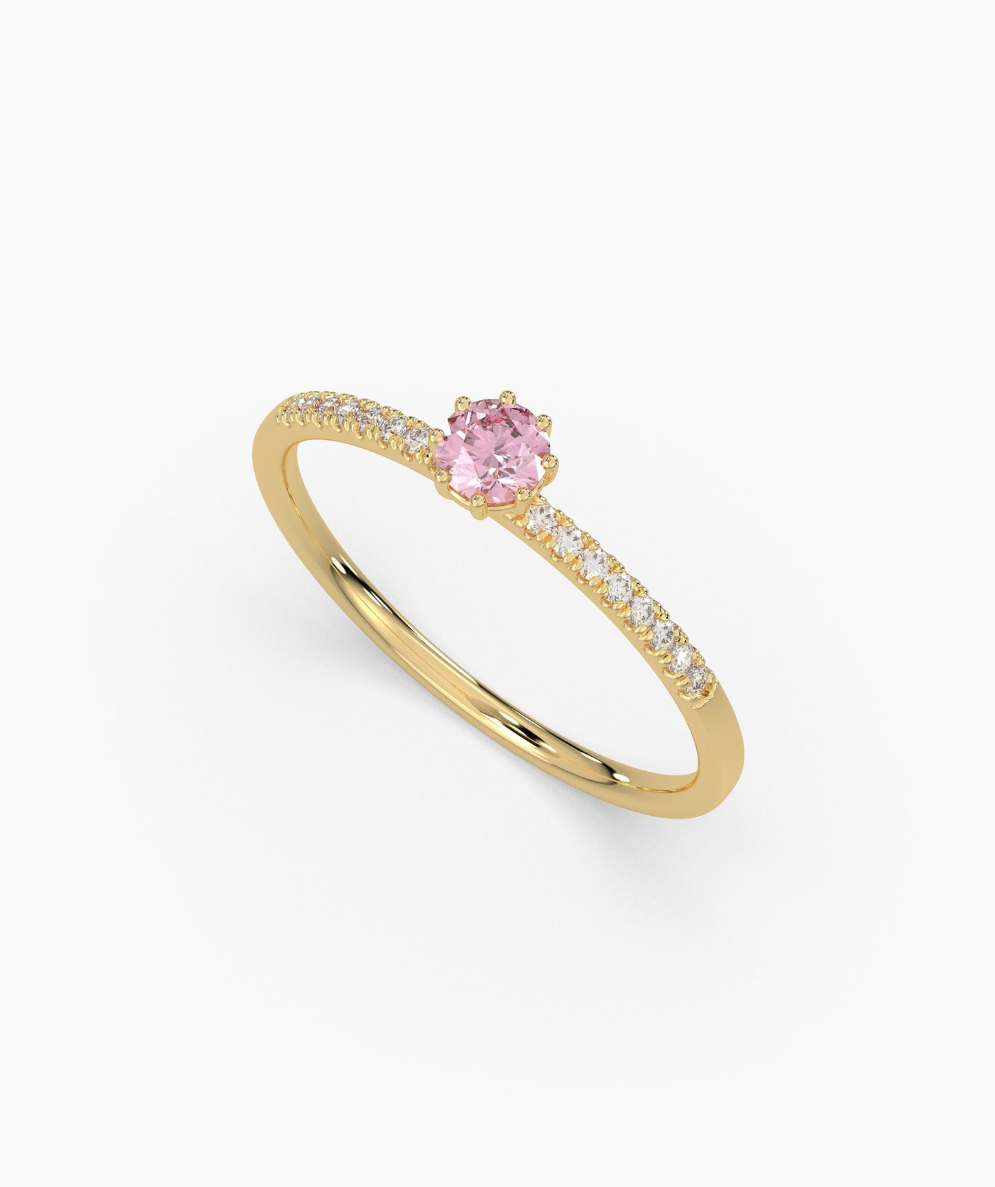 14K Solid Gold Statement Ring