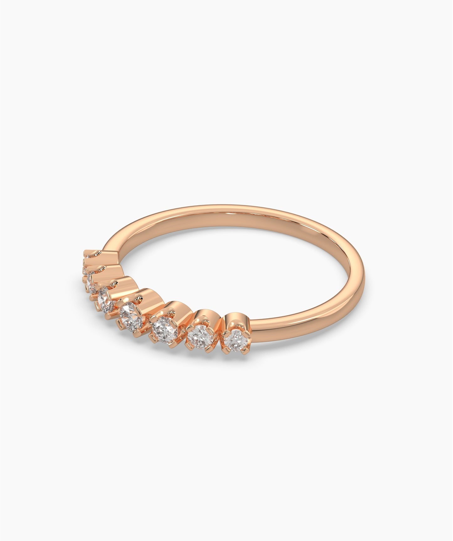 Tapered Round Diamond Band