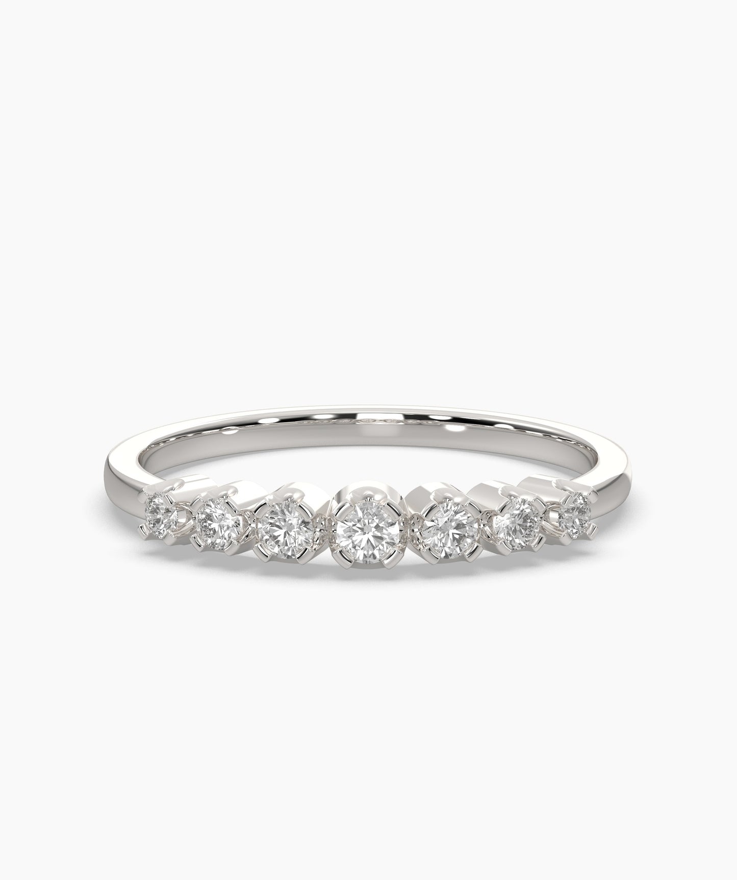 Tapered Round Diamond Band