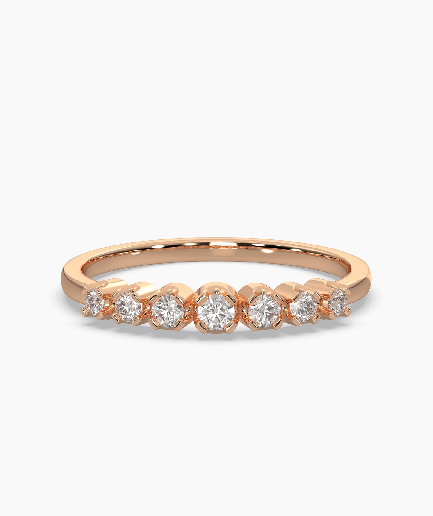 Tapered Round Diamond Band