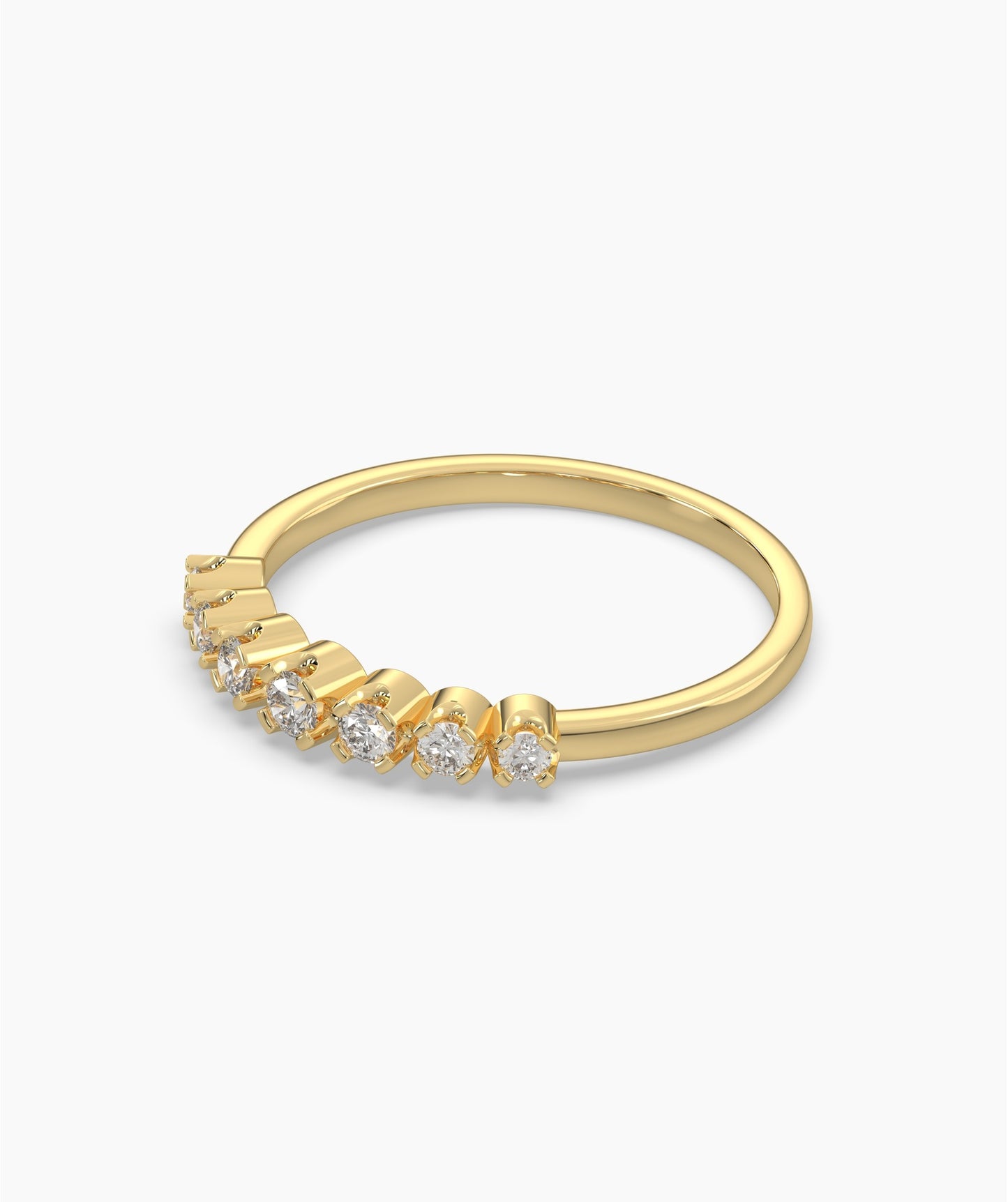 Tapered Round Diamond Band