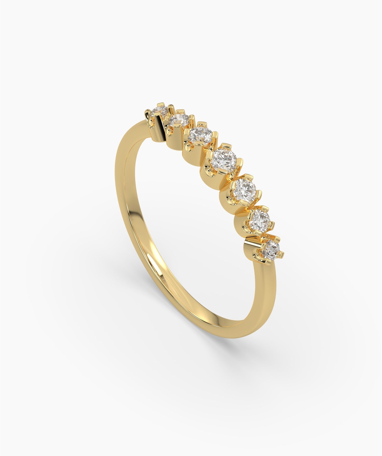 Tapered Round Diamond Band