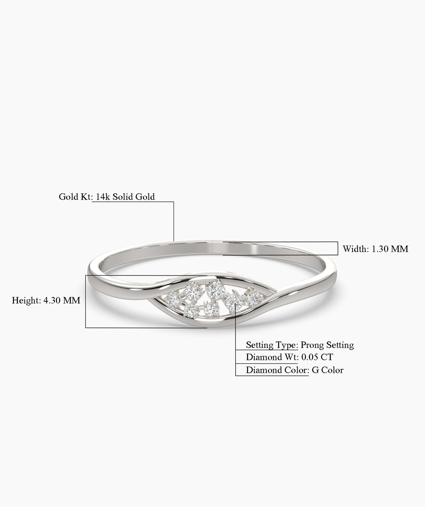 14K Gold Diamond Cluster Ring