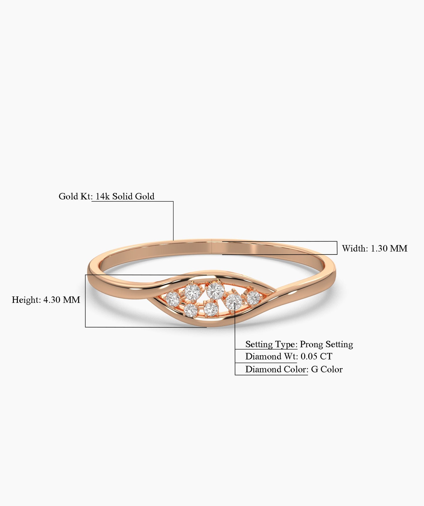 14K Gold Diamond Cluster Ring
