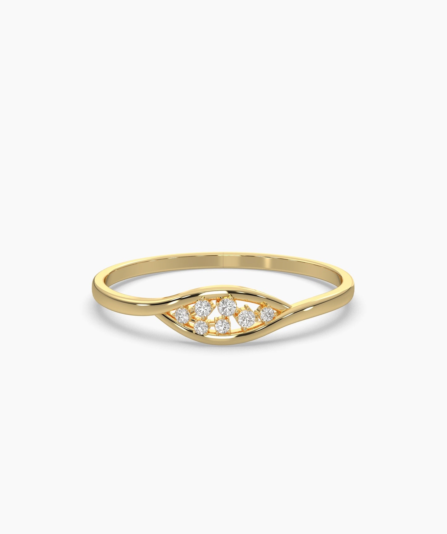 14K Gold Diamond Cluster Ring