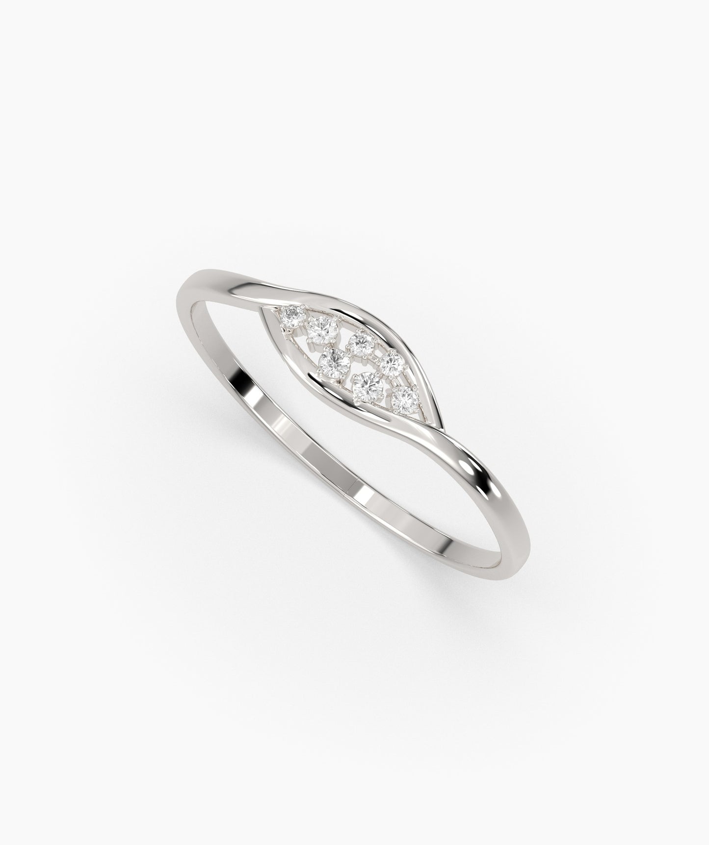 14K Gold Diamond Cluster Ring