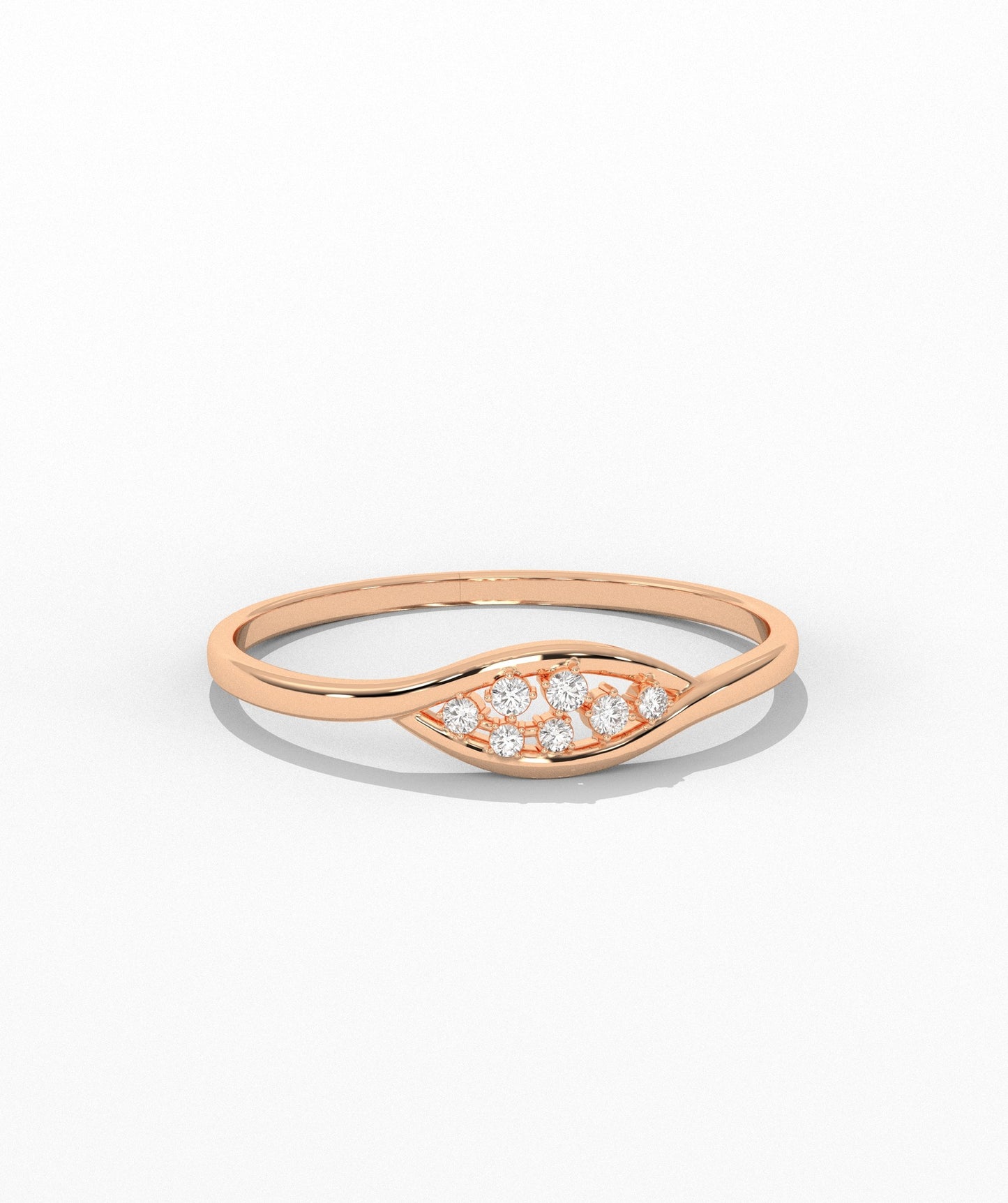14K Gold Diamond Cluster Ring